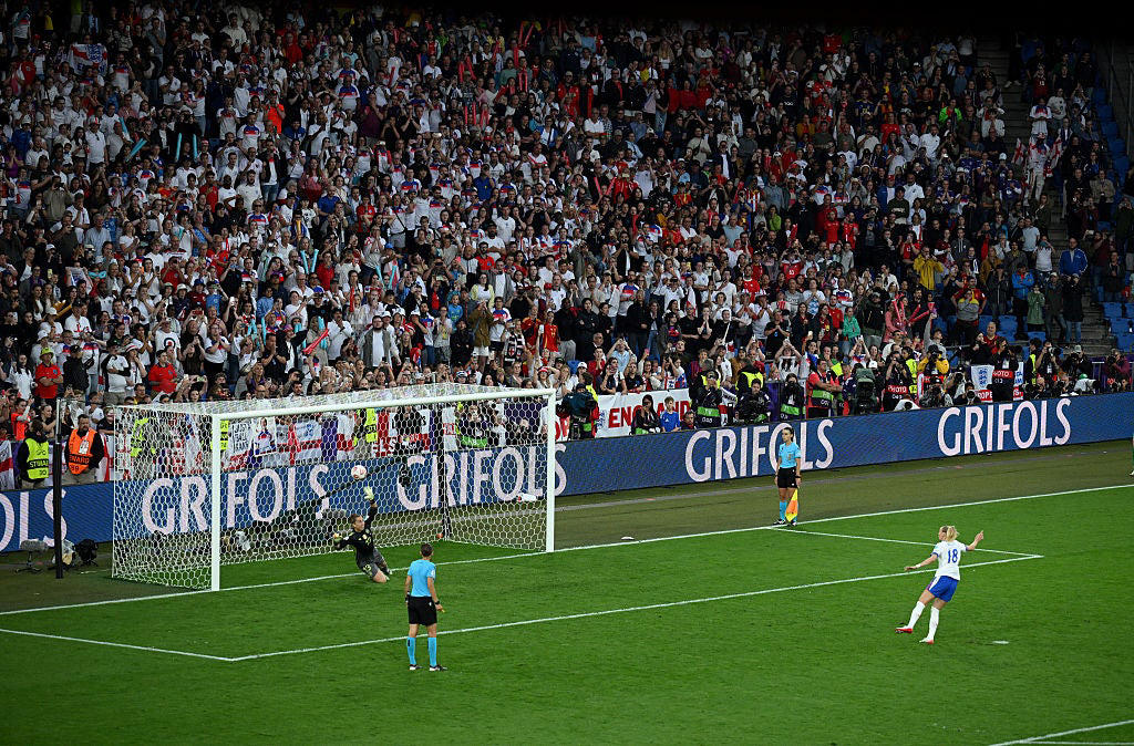 Key points: England v Spain Euro 2025 final, Kelly: 'Representing England is never a given', Kelly: 'Thank you to everyone who wrote me off', Kelly hails 'incredible woman' Wiegman, Brown-Finnis hails Hampton saves, White 'so proud' of England team, ‘I don’t miss penalties twice’: Chloe Kelly’s ice-cold confidence, How much do England women’s players get paid?, Jubilant Princess Charlotte celebrates Lionesses Euro 2025 win with her father Prince William, Sarina Wiegman details how England claimed glory at ‘chaotic and ridiculous’ Euro 2025, England hero Lucy Bronze reveals she played entire Euro 2025 with fractured tibia, Ex-captain Houghton pinpoints England mentality, Ex-captain Houghton pinpoints England mentality, Spanish royal house makes statement, Spanish prime minister Pedro Sanchez, Prime Minister hails England's 'history makers', King Charles congratulates England, Wiegman: Euro triumph was chaos, Wiegman hails England's spirit, Bronze: We never stopped believing, Bronze: I played through the pain, We deserved more, says Spain coach Tome, We deserved more, says Spain coach Tome, Next up!, Will England have a trophy parade after winning Euro 2025?, Bronze: "We got the job done", Bronze says she played with a broken tibia, Leah Williamson: 'What an honour', ENGLAND WIN EURO 2025!, Agyemang reacts, Wiegman reacts, ENGLAND WIN EURO 2025!, ENGLAND WIN EURO 2025!, Carney: Hampton 'arguably player of the tournament', Agyemang wins young player of the tournament!, Michelle Agyemang named Young Player of the Tournament!, Hampton: 'We're the team that never gives up in this tournament', Kelly reacts, England players celebrate with Jill Scott, Spanish players in disbelief, ENGLAND WIN EURO 2025!, ENGLAND WIN EURO 2025!, ENGLAND WIN EURO 2025!, PENS: England 3-1 Spain - ENGLAND WIN EURO 2025!, PENS: England 3-1 Spain - ENGLAND WIN EURO 2025!, PENS: England 2-1 Spain - Paralluelo misses!, PENS: England 2-1 Spain - Williamson misses!, PENS: England 2-1 Spain - Bonmati misses!, PENS: England 2-1 Spain - Charles scores!, Cruel double-touch from Mead, Cruel double-touch from Mead, PENS: England 1-1 Spain - Caldentey misses!, PENS: England 1-1 Spain - Greenwood scores!, PENS: England 0-1 Spain - Guijarro scores!, PENS: England 0-0 Spain - Mead misses!, PENS: England 0-0 Spain, England head to penalties in Euro 2025 final, FULL-TIME! England 1-1 Spain, FULL-TIME! England 1-1 Spain, FULL-TIME! England 1-1 Spain, England 1-1 Spain, England 1-1 Spain, England 1-1 Spain, England 1-1 Spain, England 1-1 Spain, England 1-1 Spain, England 1-1 Spain, KICK-OFF! England 1-1 Spain, HALF-TIME! England 1-1 Spain, England 1-1 Spain, England 1-1 Spain, England 1-1 Spain, KICK-OFF! England 1-1 Spain, FULL-TIME! England 1-1 Spain, EXTRA TIME! England 1-1 Spain, England 1-1 Spain, England 1-1 Spain, England 1-1 Spain, England 1-1 Spain, England 1-1 Spain, England 1-1 Spain, England 1-1 Spain, Chloe Kelly makes the difference for England once again, England 1-1 Spain, England 1-1 Spain, England 1-1 Spain, GOAL! England 1-1 Spain, GOAL! England 1-1 Spain, Lauren James limps out of Euro 2025 final in major England blow, HALF-TIME! England 0-1 Spain, England 0-1 Spain, England need composure after early setback against Spain, GOAL! England 0-1 Spain, GOAL! England 0-1 Spain, England 0-0 Spain