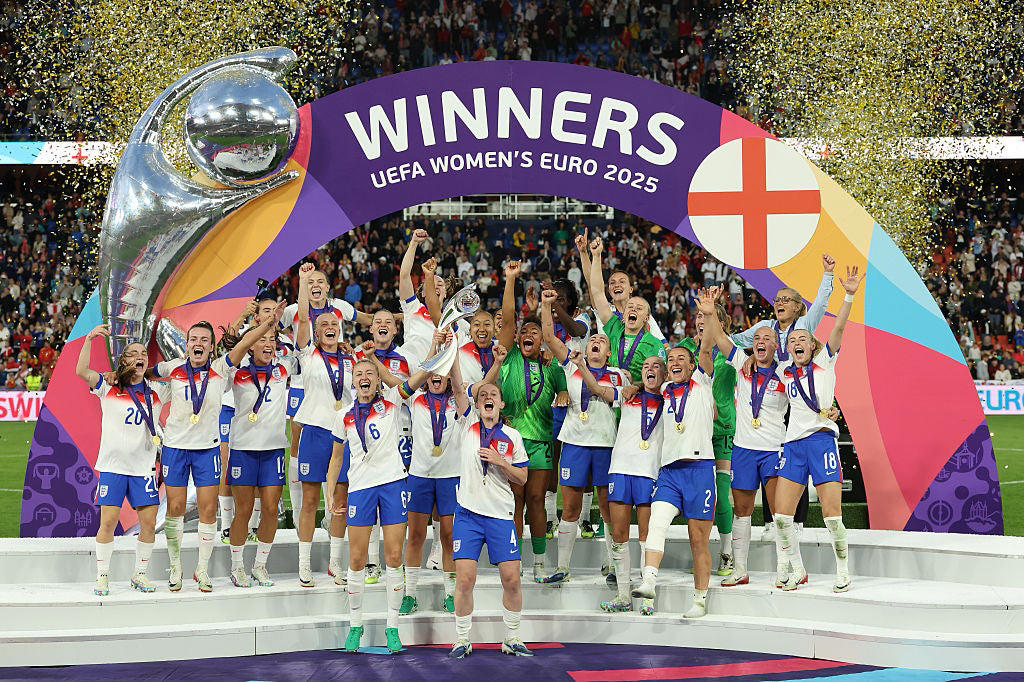 Key points: England v Spain Euro 2025 final, Kelly: 'Representing England is never a given', Kelly: 'Thank you to everyone who wrote me off', Kelly hails 'incredible woman' Wiegman, Brown-Finnis hails Hampton saves, White 'so proud' of England team, ‘I don’t miss penalties twice’: Chloe Kelly’s ice-cold confidence, How much do England women’s players get paid?, Jubilant Princess Charlotte celebrates Lionesses Euro 2025 win with her father Prince William, Sarina Wiegman details how England claimed glory at ‘chaotic and ridiculous’ Euro 2025, England hero Lucy Bronze reveals she played entire Euro 2025 with fractured tibia, Ex-captain Houghton pinpoints England mentality, Ex-captain Houghton pinpoints England mentality, Spanish royal house makes statement, Spanish prime minister Pedro Sanchez, Prime Minister hails England's 'history makers', King Charles congratulates England, Wiegman: Euro triumph was chaos, Wiegman hails England's spirit, Bronze: We never stopped believing, Bronze: I played through the pain, We deserved more, says Spain coach Tome, We deserved more, says Spain coach Tome, Next up!, Will England have a trophy parade after winning Euro 2025?, Bronze: "We got the job done", Bronze says she played with a broken tibia, Leah Williamson: 'What an honour', ENGLAND WIN EURO 2025!, Agyemang reacts, Wiegman reacts, ENGLAND WIN EURO 2025!, ENGLAND WIN EURO 2025!, Carney: Hampton 'arguably player of the tournament', Agyemang wins young player of the tournament!, Michelle Agyemang named Young Player of the Tournament!, Hampton: 'We're the team that never gives up in this tournament', Kelly reacts, England players celebrate with Jill Scott, Spanish players in disbelief, ENGLAND WIN EURO 2025!, ENGLAND WIN EURO 2025!, ENGLAND WIN EURO 2025!, PENS: England 3-1 Spain - ENGLAND WIN EURO 2025!, PENS: England 3-1 Spain - ENGLAND WIN EURO 2025!, PENS: England 2-1 Spain - Paralluelo misses!, PENS: England 2-1 Spain - Williamson misses!, PENS: England 2-1 Spain - Bonmati misses!, PENS: England 2-1 Spain - Charles scores!, Cruel double-touch from Mead, Cruel double-touch from Mead, PENS: England 1-1 Spain - Caldentey misses!, PENS: England 1-1 Spain - Greenwood scores!, PENS: England 0-1 Spain - Guijarro scores!, PENS: England 0-0 Spain - Mead misses!, PENS: England 0-0 Spain, England head to penalties in Euro 2025 final, FULL-TIME! England 1-1 Spain, FULL-TIME! England 1-1 Spain, FULL-TIME! England 1-1 Spain, England 1-1 Spain, England 1-1 Spain, England 1-1 Spain, England 1-1 Spain, England 1-1 Spain, England 1-1 Spain, England 1-1 Spain, KICK-OFF! England 1-1 Spain, HALF-TIME! England 1-1 Spain, England 1-1 Spain, England 1-1 Spain, England 1-1 Spain, KICK-OFF! England 1-1 Spain, FULL-TIME! England 1-1 Spain, EXTRA TIME! England 1-1 Spain, England 1-1 Spain, England 1-1 Spain, England 1-1 Spain, England 1-1 Spain, England 1-1 Spain, England 1-1 Spain, England 1-1 Spain, Chloe Kelly makes the difference for England once again, England 1-1 Spain, England 1-1 Spain, England 1-1 Spain, GOAL! England 1-1 Spain, GOAL! England 1-1 Spain, Lauren James limps out of Euro 2025 final in major England blow, HALF-TIME! England 0-1 Spain, England 0-1 Spain, England need composure after early setback against Spain, GOAL! England 0-1 Spain, GOAL! England 0-1 Spain, England 0-0 Spain