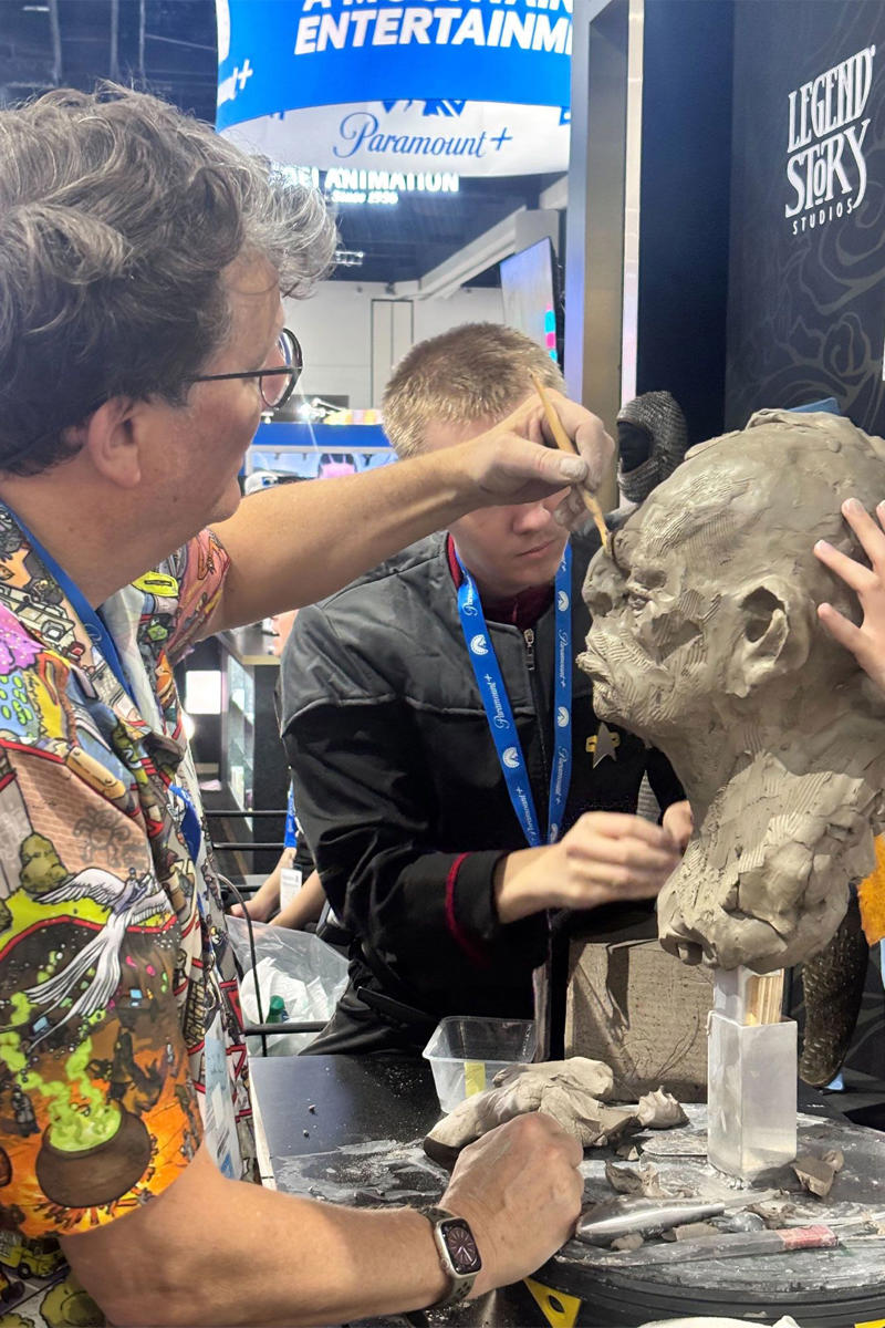 Heading out to be a fan at SDCC, Downtown looks like a comic book, Official, Finally inside, Been seeing some really cool costumes, M3GAN is everywhere, Reunion!, Stopped by Weta Workshop, Coraline is a fan, When you find your people