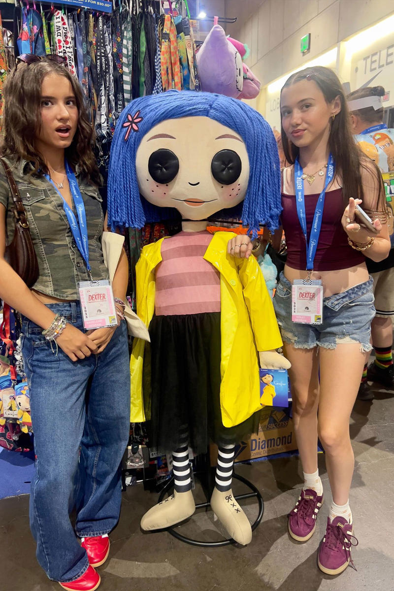 Heading out to be a fan at SDCC, Downtown looks like a comic book, Official, Finally inside, Been seeing some really cool costumes, M3GAN is everywhere, Reunion!, Stopped by Weta Workshop, Coraline is a fan, When you find your people