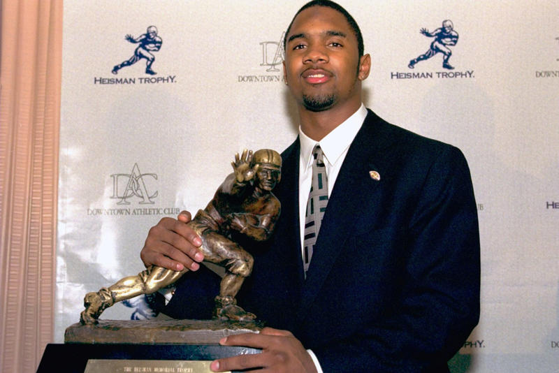 Schools With The Most Heisman Trophy Winners, T-6. Army: Three, T-6. Michigan: Three, T-6. Nebraska: Three, T-6. Florida: Three, T-6. Auburn: Three, T-6. Florida State: Three, T-6. LSU: Three, 5. Alabama: Four, T-2. Notre Dame: Seven, T-2. Ohio State: Seven, T-2. Oklahoma: Seven, 1. USC: Eight