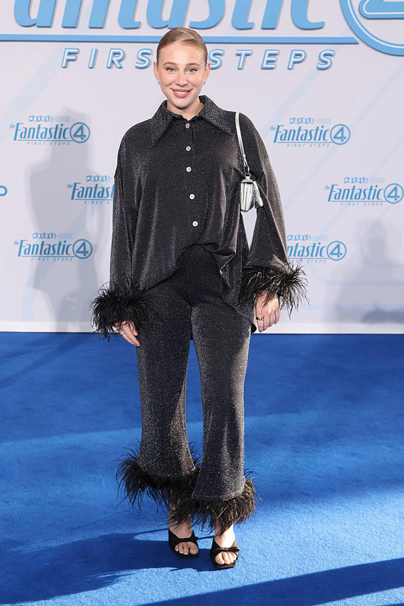 Paula Gorczyca Pedro Pascal and his band on Fantastic Four's heroic blue carpet, Pedro Pascal, Vanessa Kirby, Joseph Quinn, Ebon Moss-Bachrach, Cosplayers of the Fantastic Four, SIlver Surfer and Dr. Doom, Jana Riva, Paula Gorczyca, Noah Miguell and Lara Spengler, Lucy Hellenbrecht, Alina Khan