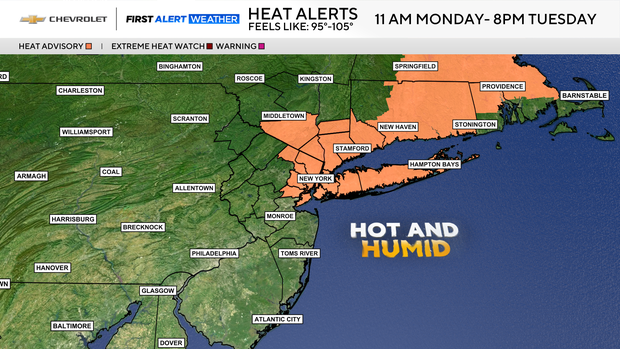 Thunderstorm threat returns Sunday, How much rain will the Tri-State Area get Sunday?, Second heatwave of 2025 expected to begin Monday, First Alert Weather maps