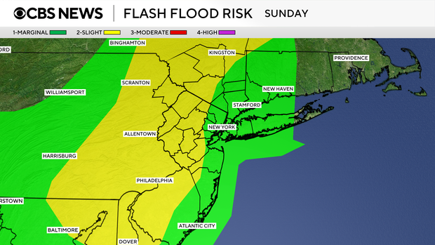 Thunderstorm threat returns Sunday, How much rain will the Tri-State Area get Sunday?, Second heatwave of 2025 expected to begin Monday, First Alert Weather maps