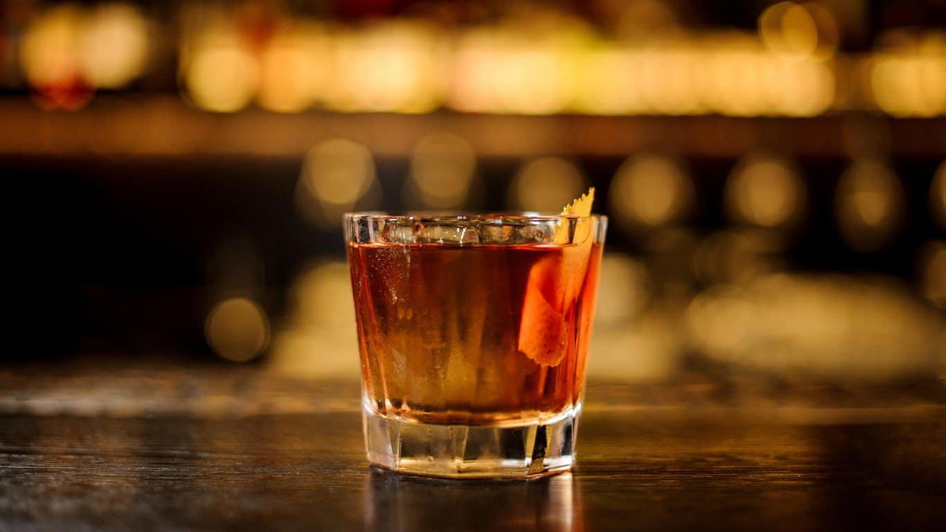 Alabama: Yellowhammer, Alaska: Duck Fart Shot, Arizona: Tequila Sunrise, Arkansas: Arkansas Razorback, California: Cabernet Sauvignon, Colorado: Coors Beer, Connecticut: Moscow Mule, Delaware: Dogfish Head IPA, Florida: Orange Juice, Georgia: Coca-Cola, Hawaii: Mai Tai, Idaho: Whiskey Sour, Illinois: Irish Whiskey, Indiana: Water, Iowa: Tom Collins, Kansas: Horsefeather, Kentucky: Mint Julep, Louisiana: Hurricane, Maine: Moxie, Maryland: Orange Crush (Cocktail), Massachusetts: Cranberry Juice, Michigan: Vernor's Ginger Ale, Minnesota: Bootleg, Mississippi: Milk Punch, Missouri: Fitz's Root Beer, Montana: Boilermaker, Nebraska: Red Beer, Nevada: Picon Punch, New Hampshire: Apple Cider, New Jersey: Jack Rose, New Mexico: Margarita, New York: The Manhattan, North Carolina: Cheerwine, North Dakota: North Dakota Special, Ohio: Bloody Mary, Oklahoma: Lunchbox, Oregon: Pinot Noir, Pennsylvania: Yuengling Beer, Rhode Island: Coffee Milk, South Carolina: Sweet Tea, South Dakota: Milk, Tennessee: Jack Daniel's, Texas: Lone Star Beer, Utah: Jell-O Shots, Vermont: Old Vermont, Virginia: George Washington's Rye Whiskey, Washington: Coffee, West Virginia: Moonshine, Wisconsin: Brandy, Wyoming: Fireball Whisky