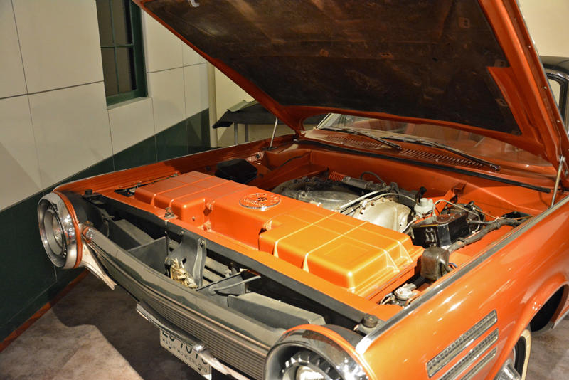 Chrysler turbine car (1963) Roper steam carriage (1865), Ford 999 (1902), Holsman Runabout (1903), Scripps-Booth Rocket (1913), Detroit-Electric Model 47 (1914), Brewster Town Landaulet (1915), Chevrolet Royal Mail (1915), Woods Dual-Power (1916), Chrysler B-70 (1924), Essex Coach (1924), Ford Flivver (1926), Blue Bird school bus (1927), Lincoln Zephyr (1936), Lincoln Bubbletop (1950), Crosley Hotshot (1951), Chrysler 300-B (1956), Cornell-Liberty Safety Car (1957), Ford Mustang I concept (1962), Buick Riviera (1963), Chrysler turbine car (1963), Ford Mustang (1965), Toyota Corona (1966), Ford Mark IV (1967), Mercury Cougar (1968), Lincoln presidential limousine (1972), Chrysler Newport (1973), Dodge Omni (1978), Comuta-Car (1980), Ford Escort (1981), Plymouth Voyager (1984), Ford Taurus (1986), General Motors EV1 (1997), Toyota Prius (1997), Ford Focus Electric (2009)