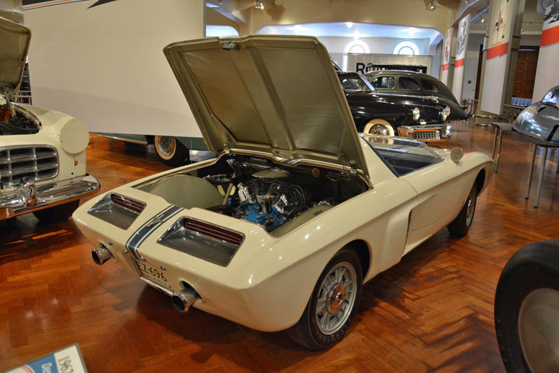 Ford Mustang I concept (1962) Roper steam carriage (1865), Ford 999 (1902), Holsman Runabout (1903), Scripps-Booth Rocket (1913), Detroit-Electric Model 47 (1914), Brewster Town Landaulet (1915), Chevrolet Royal Mail (1915), Woods Dual-Power (1916), Chrysler B-70 (1924), Essex Coach (1924), Ford Flivver (1926), Blue Bird school bus (1927), Lincoln Zephyr (1936), Lincoln Bubbletop (1950), Crosley Hotshot (1951), Chrysler 300-B (1956), Cornell-Liberty Safety Car (1957), Ford Mustang I concept (1962), Buick Riviera (1963), Chrysler turbine car (1963), Ford Mustang (1965), Toyota Corona (1966), Ford Mark IV (1967), Mercury Cougar (1968), Lincoln presidential limousine (1972), Chrysler Newport (1973), Dodge Omni (1978), Comuta-Car (1980), Ford Escort (1981), Plymouth Voyager (1984), Ford Taurus (1986), General Motors EV1 (1997), Toyota Prius (1997), Ford Focus Electric (2009)