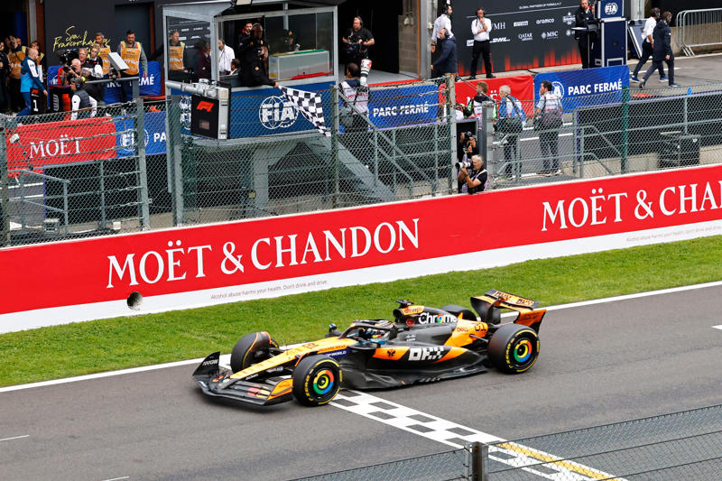 F1 BELGIAN GRAND PRIX - LATEST UPDATES, Constructors' standings after Belgian Grand Prix, Drivers' standings after Belgian Grand Prix, Piastri discusses race-winning moment, McLaren explain Norris problems, Belgian Grand Prix results, Race report: Norris suffers blow in title race, Race report: Norris suffers blow in title race, Race report: Torrential rain almost wipes out race, Race report: Norris suffers blow in title race, Race report: Norris suffers blow in title race, Hamilton wins driver of the day, Piastri extends championship lead, Piastri's winning moment, Oscar Piastri wins the Belgian Grand Prix!, Piastri closing in on victory (43/44), Norris slowed down by backmarkers (42/44), Norris running out of laps (40/44), Top 10 (38/44), Norris locks up (35/44), Norris sets new fastest lap (32/44), Battle for 11th heating up! (30/44), Norris loses time (27/44), Podium fight is close (26/44), McLaren pulling away (24/44), Piastri doubting tyres too (22/44), Russell doubting the one-stop strategy (21/44), McLaren in it for the long run (19/44), Norris gaining time (17/44), Hamilton going well (16/44), Norris loses time on leader (15/44), Norris pits and moves onto medium (14/44), Piastri pits and moves onto medium (13/44), Hamilton onto medium tyres (12/44), Piastri opening up a gap (11/44), Top places staying the same for now (10/44), Hamilton into 15th (8/44), Piastri struggling with battery issue? (7/44), Piastri out of DRS range (6/44), Piastri overtakes Norris on first lap (5/44), Belgian GP LIVE - Green flag!, Belgian GP LIVE, Belgian GP LIVE, Belgian GP LIVE, Belgian GP LIVE, Belgian GP LIVE, Belgian GP LIVE, Belgian GP LIVE, FIA UPDATE, Brown: 'They clearly smell that both of them have a chance', Race underway at 3.20pm, FIA UPDATE, Sun in Spa!, Medical car zooming around the track, Rosberg speaks on relationship with Hamilton, FIA target start soon, Starting grid, Belgian GP start suspended, Belgian GP start suspended, FIA UPDATE, FIA announce rule change, Belgian GP start suspended, Belgian GP start suspended, Belgian GP start suspended, Belgian GP start suspended, Forecast not promising, 2021 Belgian GP, Record attendance at Spa, Belgian GP start suspended, Belgian GP start suspended, Belgian GP start suspended, Start delayed, Start delayed, Formation lap underway, Belgian GP start, Formation lap to begin behind safety car, Race could be delayed, Weather to play a part in Spa?, What is the starting grid?, F1 BELGIAN GRAND PRIX, 2024 at Spa, F1 Driver Standings, Sainz relegated to pit lane, The scene at Spa, Mercedes boss Toto Wolff on the race:, Alex Albon, who qualified P5:, Charles Leclerc, after qualifying P3:, Lando Norris after securing pole position:, F1 driver standings, NEW: Lewis Hamilton will start from the pit-lane, Laurent Mekies makes Christian Horner admission in first Red Bull press conference, A reminder of the starting grid today:, Oscar Piastri after qualifying P2: