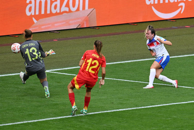 Key points: England v Spain Euro 2025 final, Kelly: 'Representing England is never a given', Kelly: 'Thank you to everyone who wrote me off', Kelly hails 'incredible woman' Wiegman, Brown-Finnis hails Hampton saves, White 'so proud' of England team, ‘I don’t miss penalties twice’: Chloe Kelly’s ice-cold confidence, How much do England women’s players get paid?, Jubilant Princess Charlotte celebrates Lionesses Euro 2025 win with her father Prince William, Sarina Wiegman details how England claimed glory at ‘chaotic and ridiculous’ Euro 2025, England hero Lucy Bronze reveals she played entire Euro 2025 with fractured tibia, Ex-captain Houghton pinpoints England mentality, Ex-captain Houghton pinpoints England mentality, Spanish royal house makes statement, Spanish prime minister Pedro Sanchez, Prime Minister hails England's 'history makers', King Charles congratulates England, Wiegman: Euro triumph was chaos, Wiegman hails England's spirit, Bronze: We never stopped believing, Bronze: I played through the pain, We deserved more, says Spain coach Tome, We deserved more, says Spain coach Tome, Next up!, Will England have a trophy parade after winning Euro 2025?, Bronze: "We got the job done", Bronze says she played with a broken tibia, Leah Williamson: 'What an honour', ENGLAND WIN EURO 2025!, Agyemang reacts, Wiegman reacts, ENGLAND WIN EURO 2025!, ENGLAND WIN EURO 2025!, Carney: Hampton 'arguably player of the tournament', Agyemang wins young player of the tournament!, Michelle Agyemang named Young Player of the Tournament!, Hampton: 'We're the team that never gives up in this tournament', Kelly reacts, England players celebrate with Jill Scott, Spanish players in disbelief, ENGLAND WIN EURO 2025!, ENGLAND WIN EURO 2025!, ENGLAND WIN EURO 2025!, PENS: England 3-1 Spain - ENGLAND WIN EURO 2025!, PENS: England 3-1 Spain - ENGLAND WIN EURO 2025!, PENS: England 2-1 Spain - Paralluelo misses!, PENS: England 2-1 Spain - Williamson misses!, PENS: England 2-1 Spain - Bonmati misses!, PENS: England 2-1 Spain - Charles scores!, Cruel double-touch from Mead, Cruel double-touch from Mead, PENS: England 1-1 Spain - Caldentey misses!, PENS: England 1-1 Spain - Greenwood scores!, PENS: England 0-1 Spain - Guijarro scores!, PENS: England 0-0 Spain - Mead misses!, PENS: England 0-0 Spain, England head to penalties in Euro 2025 final, FULL-TIME! England 1-1 Spain, FULL-TIME! England 1-1 Spain, FULL-TIME! England 1-1 Spain, England 1-1 Spain, England 1-1 Spain, England 1-1 Spain, England 1-1 Spain, England 1-1 Spain, England 1-1 Spain, England 1-1 Spain, KICK-OFF! England 1-1 Spain, HALF-TIME! England 1-1 Spain, England 1-1 Spain, England 1-1 Spain, England 1-1 Spain, KICK-OFF! England 1-1 Spain, FULL-TIME! England 1-1 Spain, EXTRA TIME! England 1-1 Spain, England 1-1 Spain, England 1-1 Spain, England 1-1 Spain, England 1-1 Spain, England 1-1 Spain, England 1-1 Spain, England 1-1 Spain, Chloe Kelly makes the difference for England once again, England 1-1 Spain, England 1-1 Spain, England 1-1 Spain, GOAL! England 1-1 Spain, GOAL! England 1-1 Spain, Lauren James limps out of Euro 2025 final in major England blow, HALF-TIME! England 0-1 Spain, England 0-1 Spain, England need composure after early setback against Spain, GOAL! England 0-1 Spain, GOAL! England 0-1 Spain, England 0-0 Spain