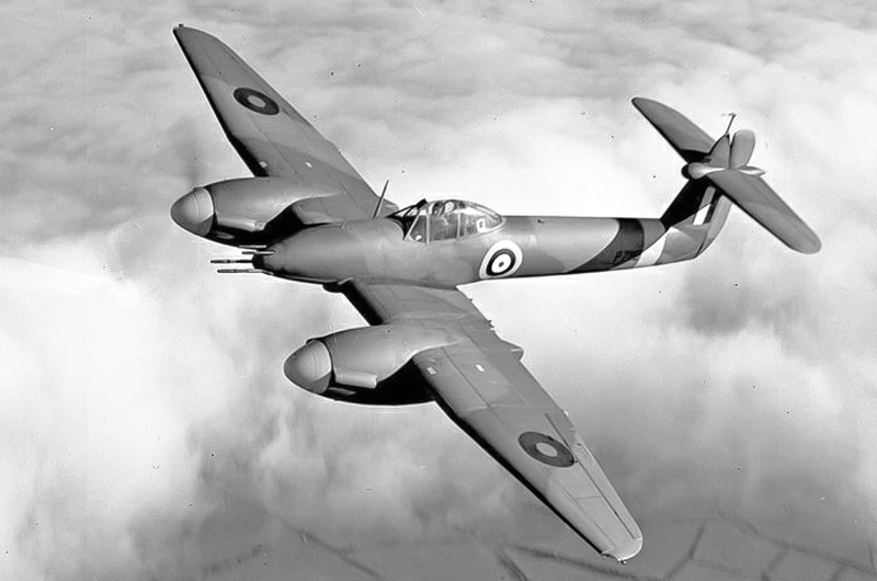10: Westland Whirlwind, 9: Nakajima J1N1-S Gekko, 8: Northrop P-61 Black Widow, 7: Heinkel He 219 'Uhu', 6: Kawasaki Ki 45 Toryu, 5: Messerschmitt Bf 110, 4: Bristol Beaufighter, 3: Junkers Ju 88, 2: Lockheed P-38 Lightning, 1: De Havilland DH 98 Mosquito
