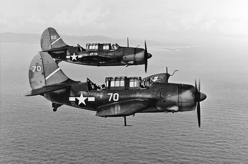 8. Curtiss SB2C Helldiver 10: Martin PBM Mariner, 9: Lockheed PV-1 Ventura, 8. Curtiss SB2C Helldiver, 7: Consolidated PB4Y-2 Privateer, 6: Grumman F6F Hellcat, 5. Chance Vought F4U Corsair, 4: Grumman TBF Avenger, 3: Grumman F4F Wildcat, 2: Consolidated PBY Catalina, 1: Douglas SBD Dauntless