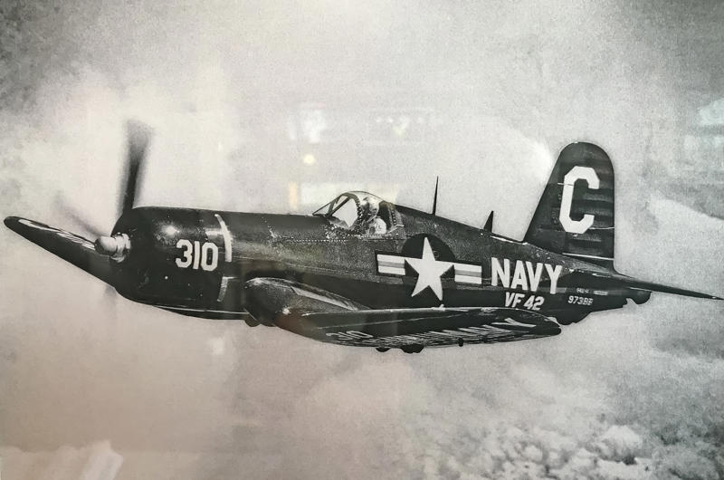 5. Chance Vought F4U Corsair 10: Martin PBM Mariner, 9: Lockheed PV-1 Ventura, 8. Curtiss SB2C Helldiver, 7: Consolidated PB4Y-2 Privateer, 6: Grumman F6F Hellcat, 5. Chance Vought F4U Corsair, 4: Grumman TBF Avenger, 3: Grumman F4F Wildcat, 2: Consolidated PBY Catalina, 1: Douglas SBD Dauntless