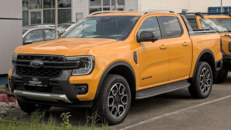 7. Ford Ranger 1. Ram 1500, 2. GMC Sierra 1500, 3. Ford F-150, 4. Chevrolet Silverado 1500, 5. Toyota Tundra, 6. Ford Super Duty (F-250/F-350), 7. Chevrolet Silverado HD, 8. Nissan Titan, 9. GMC Sierra HD, 10. Ram HD, 1. Honda Ridgeline, 2. Rivian R1T, 3. Jeep Gladiator, 4. Tesla Cybertruck, 5. Hyundai Santa Cruz, 6. Chevrolet Colorado, 7. Ford Ranger, 8. Toyota Tacoma, 9. Volkswagen Amarok, 10. Ram Rampage