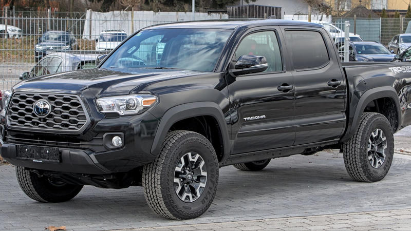 8. Toyota Tacoma 1. Ram 1500, 2. GMC Sierra 1500, 3. Ford F-150, 4. Chevrolet Silverado 1500, 5. Toyota Tundra, 6. Ford Super Duty (F-250/F-350), 7. Chevrolet Silverado HD, 8. Nissan Titan, 9. GMC Sierra HD, 10. Ram HD, 1. Honda Ridgeline, 2. Rivian R1T, 3. Jeep Gladiator, 4. Tesla Cybertruck, 5. Hyundai Santa Cruz, 6. Chevrolet Colorado, 7. Ford Ranger, 8. Toyota Tacoma, 9. Volkswagen Amarok, 10. Ram Rampage