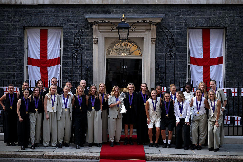 England win the Euros: Latest news and reaction , One final cheer at Downing Street, The Lionesses re-emerge from Number 10, Angela Rayner meets to Lionesses, Downing Street welcomes the Euro 2025 champions, Lionesses' Downing Street delay explained, The Lionesses arrive at Downing Street, Michelle Agyemang named Young Player of the Tournament, Attending the homecoming parade, England trophy parade: Route, map and schedule for Euro 2025 victory celebrations, England trophy parade: Route, map and schedule for Euro 2025 victory celebrations, Inside England’s Euro 2025 party - including celebrations with ‘coffee dog’ Reggie, Aitana Bonmati rues missed penalty, The truth behind Chloe Kelly’s unwavering confidence, England return to heroes' welcome, Four Lionesses named in Team of the Tournament, Lionesses late for Downing Street, The numbers behind Lionesses Euro 2025 success, 11 , 4 , 4 , 110km/h, The numbers behind Lionesses Euro 2025 success, 3 , 665 , 10, Lionesses arrive at Southend Airport!, Lionesses arrive at Southend Airport!, Lionesses arrive at Southend Airport!, The numbers behind Lionesses Euro 2025 success, Lionesses set to arrive at Southend Airport, Lionesses set to arrive at Southend Airport, Lionesses set to arrive at Southend Airport, Are England’s players paid per match?, Player bonuses, Lionesses set to arrive at Southend Airport, Wiegman hopes win will 'push women's game even more', Lionesses set to arrive at Southend Airport, No thoughts of revenge from England, Lionesses set to arrive at Southend Airport, Lucy Bronze reveals she played entire Euro 2025 with fractured tibia, Two shootout victories, Spot kick heroines, Lionesses led for just five minutes in knockout rounds, England fans erupt as Lionesses secure Euro 2025 win, Comeback Queens, Goalscoring records, 'We worked so hard, there's no better feeling', More Lionesses records, England fans wait outside Southend Airport as Lionesses return, Hampton's heroics, Lionesses use 'their voice for change', Euro-winning head coaches:, Sarina Wiegman's records, Lionesses heading home, Are England’s players paid per match?, How much do England women’s players get paid?, Euro 2025 prize money, 'Representing England is never a given', Aitana Bonmati rues missed penalty, The sweary gift Sarina Wiegman used to inspire Lionesses before Euro 2025 final, Chamberlain on Hampton, FA ready to grow women's football, Bullingham on extending Wiegman's contract, Carter praises fans for support, Jubilant Princess Charlotte celebrates Lionesses Euro 2025 win with her father Prince William, What has the goverment said about the parade?, What has the FA said about the trophy parade?, How can I watch the Lionesses victory parade?, When is the Lionesses trophy parade?, Behind the scenes with the Royals, Toone pays tribute to late father after Euros win, What's next?, 'We didn't do it the easy way', Kelly on her penalty routine, Carney praises Hampton, Michelle Agyemang named Young Player of the Tournament, England celebrate Euro 2025 victory, Inside England’s Euro 2025 party - including celebrations with ‘coffee dog’ Reggie, Chloe Kelly on difficult year before Euro 2025 heroics, 'We're the team that never gives up in this tournament', No extra bank holiday planned to mark Lionesses’ historic Euro 2025 win, Why Sarina Wiegman is the best manager in the world, White 'so proud' of England team, King Charles congratulates England, 'It's staying home' says Williamson, Agyemang 'can't complain' after exceptional Euros, Sarina Wiegman's initial reaction, 'Another bit of legacy for the Lionesses', More from Steph Houghton