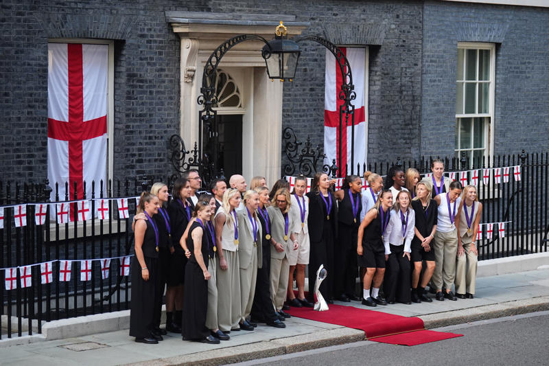 England win the Euros: Latest news and reaction , One final cheer at Downing Street, The Lionesses re-emerge from Number 10, Angela Rayner meets to Lionesses, Downing Street welcomes the Euro 2025 champions, Lionesses' Downing Street delay explained, The Lionesses arrive at Downing Street, Michelle Agyemang named Young Player of the Tournament, Attending the homecoming parade, England trophy parade: Route, map and schedule for Euro 2025 victory celebrations, England trophy parade: Route, map and schedule for Euro 2025 victory celebrations, Inside England’s Euro 2025 party - including celebrations with ‘coffee dog’ Reggie, Aitana Bonmati rues missed penalty, The truth behind Chloe Kelly’s unwavering confidence, England return to heroes' welcome, Four Lionesses named in Team of the Tournament, Lionesses late for Downing Street, The numbers behind Lionesses Euro 2025 success, 11 , 4 , 4 , 110km/h, The numbers behind Lionesses Euro 2025 success, 3 , 665 , 10, Lionesses arrive at Southend Airport!, Lionesses arrive at Southend Airport!, Lionesses arrive at Southend Airport!, The numbers behind Lionesses Euro 2025 success, Lionesses set to arrive at Southend Airport, Lionesses set to arrive at Southend Airport, Lionesses set to arrive at Southend Airport, Are England’s players paid per match?, Player bonuses, Lionesses set to arrive at Southend Airport, Wiegman hopes win will 'push women's game even more', Lionesses set to arrive at Southend Airport, No thoughts of revenge from England, Lionesses set to arrive at Southend Airport, Lucy Bronze reveals she played entire Euro 2025 with fractured tibia, Two shootout victories, Spot kick heroines, Lionesses led for just five minutes in knockout rounds, England fans erupt as Lionesses secure Euro 2025 win, Comeback Queens, Goalscoring records, 'We worked so hard, there's no better feeling', More Lionesses records, England fans wait outside Southend Airport as Lionesses return, Hampton's heroics, Lionesses use 'their voice for change', Euro-winning head coaches:, Sarina Wiegman's records, Lionesses heading home, Are England’s players paid per match?, How much do England women’s players get paid?, Euro 2025 prize money, 'Representing England is never a given', Aitana Bonmati rues missed penalty, The sweary gift Sarina Wiegman used to inspire Lionesses before Euro 2025 final, Chamberlain on Hampton, FA ready to grow women's football, Bullingham on extending Wiegman's contract, Carter praises fans for support, Jubilant Princess Charlotte celebrates Lionesses Euro 2025 win with her father Prince William, What has the goverment said about the parade?, What has the FA said about the trophy parade?, How can I watch the Lionesses victory parade?, When is the Lionesses trophy parade?, Behind the scenes with the Royals, Toone pays tribute to late father after Euros win, What's next?, 'We didn't do it the easy way', Kelly on her penalty routine, Carney praises Hampton, Michelle Agyemang named Young Player of the Tournament, England celebrate Euro 2025 victory, Inside England’s Euro 2025 party - including celebrations with ‘coffee dog’ Reggie, Chloe Kelly on difficult year before Euro 2025 heroics, 'We're the team that never gives up in this tournament', No extra bank holiday planned to mark Lionesses’ historic Euro 2025 win, Why Sarina Wiegman is the best manager in the world, White 'so proud' of England team, King Charles congratulates England, 'It's staying home' says Williamson, Agyemang 'can't complain' after exceptional Euros, Sarina Wiegman's initial reaction, 'Another bit of legacy for the Lionesses', More from Steph Houghton