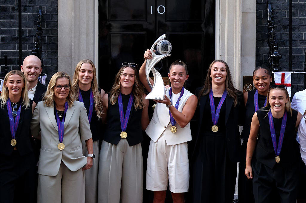 England win the Euros: Latest news and reaction , One final cheer at Downing Street, The Lionesses re-emerge from Number 10, Angela Rayner meets to Lionesses, Downing Street welcomes the Euro 2025 champions, Lionesses' Downing Street delay explained, The Lionesses arrive at Downing Street, Michelle Agyemang named Young Player of the Tournament, Attending the homecoming parade, England trophy parade: Route, map and schedule for Euro 2025 victory celebrations, England trophy parade: Route, map and schedule for Euro 2025 victory celebrations, Inside England’s Euro 2025 party - including celebrations with ‘coffee dog’ Reggie, Aitana Bonmati rues missed penalty, The truth behind Chloe Kelly’s unwavering confidence, England return to heroes' welcome, Four Lionesses named in Team of the Tournament, Lionesses late for Downing Street, The numbers behind Lionesses Euro 2025 success, 11 , 4 , 4 , 110km/h, The numbers behind Lionesses Euro 2025 success, 3 , 665 , 10, Lionesses arrive at Southend Airport!, Lionesses arrive at Southend Airport!, Lionesses arrive at Southend Airport!, The numbers behind Lionesses Euro 2025 success, Lionesses set to arrive at Southend Airport, Lionesses set to arrive at Southend Airport, Lionesses set to arrive at Southend Airport, Are England’s players paid per match?, Player bonuses, Lionesses set to arrive at Southend Airport, Wiegman hopes win will 'push women's game even more', Lionesses set to arrive at Southend Airport, No thoughts of revenge from England, Lionesses set to arrive at Southend Airport, Lucy Bronze reveals she played entire Euro 2025 with fractured tibia, Two shootout victories, Spot kick heroines, Lionesses led for just five minutes in knockout rounds, England fans erupt as Lionesses secure Euro 2025 win, Comeback Queens, Goalscoring records, 'We worked so hard, there's no better feeling', More Lionesses records, England fans wait outside Southend Airport as Lionesses return, Hampton's heroics, Lionesses use 'their voice for change', Euro-winning head coaches:, Sarina Wiegman's records, Lionesses heading home, Are England’s players paid per match?, How much do England women’s players get paid?, Euro 2025 prize money, 'Representing England is never a given', Aitana Bonmati rues missed penalty, The sweary gift Sarina Wiegman used to inspire Lionesses before Euro 2025 final, Chamberlain on Hampton, FA ready to grow women's football, Bullingham on extending Wiegman's contract, Carter praises fans for support, Jubilant Princess Charlotte celebrates Lionesses Euro 2025 win with her father Prince William, What has the goverment said about the parade?, What has the FA said about the trophy parade?, How can I watch the Lionesses victory parade?, When is the Lionesses trophy parade?, Behind the scenes with the Royals, Toone pays tribute to late father after Euros win, What's next?, 'We didn't do it the easy way', Kelly on her penalty routine, Carney praises Hampton, Michelle Agyemang named Young Player of the Tournament, England celebrate Euro 2025 victory, Inside England’s Euro 2025 party - including celebrations with ‘coffee dog’ Reggie, Chloe Kelly on difficult year before Euro 2025 heroics, 'We're the team that never gives up in this tournament', No extra bank holiday planned to mark Lionesses’ historic Euro 2025 win, Why Sarina Wiegman is the best manager in the world, White 'so proud' of England team, King Charles congratulates England, 'It's staying home' says Williamson, Agyemang 'can't complain' after exceptional Euros, Sarina Wiegman's initial reaction, 'Another bit of legacy for the Lionesses', More from Steph Houghton