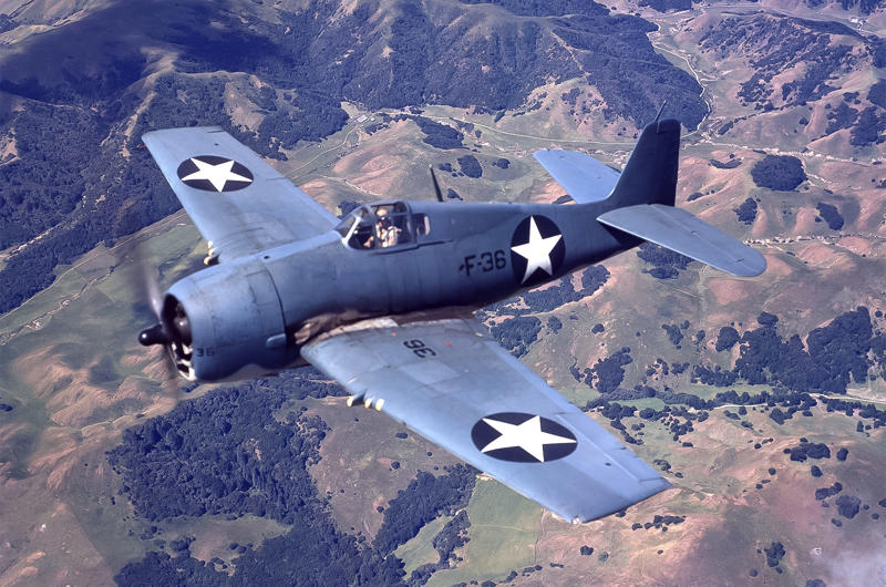 6: Grumman F6F Hellcat 10: Martin PBM Mariner, 9: Lockheed PV-1 Ventura, 8. Curtiss SB2C Helldiver, 7: Consolidated PB4Y-2 Privateer, 6: Grumman F6F Hellcat, 5. Chance Vought F4U Corsair, 4: Grumman TBF Avenger, 3: Grumman F4F Wildcat, 2: Consolidated PBY Catalina, 1: Douglas SBD Dauntless