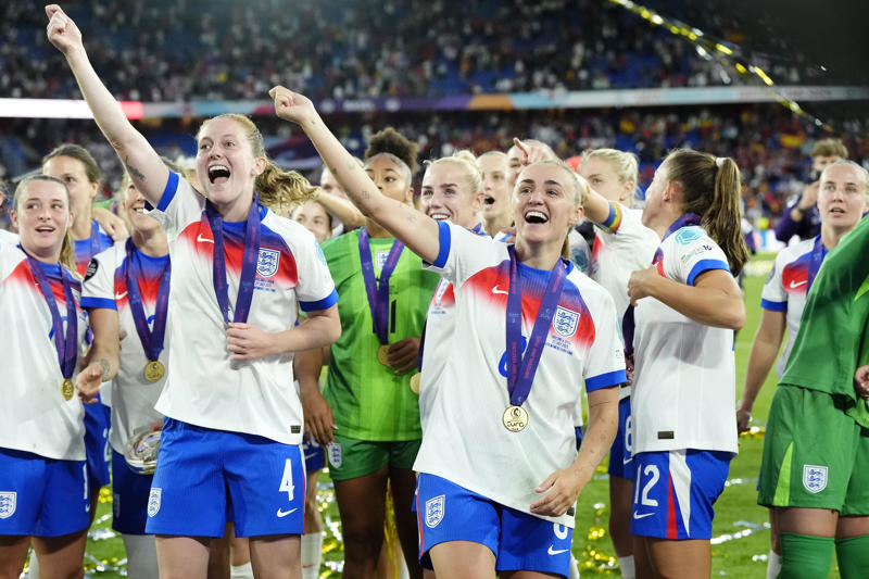 England win the Euros: Latest news and reaction , White 'so proud' of England team, King Charles congratulates England, 'It's staying home' says Williamson, Agyemang 'can't complain' after exceptional Euros, Sarina Wiegman's initial reaction, 'Another bit of legacy for the Lionesses', More from Steph Houghton, Ex-captain Houghton pinpoints England mentality, ‘I don’t miss penalties twice’: Chloe Kelly’s ice-cold confidence, Jess Carter rejoices in England win, 'Victory will have a knock on effect', Celebrities react as England’s Lionesses win Euro 2025: ‘Girl power’, Prince William and Princess Charlotte 'proud' of Lionesses, 'We can win by any means' says Wiegman, 'This team shows what it's like to be English', Lionesses celebrate Euro 2025 win, Kier Starmer congratulates the Lionesses, Wiegman hopes win will 'push women's game even more', Spot kick queens, Lionesses led for just five minutes in knockout rounds, Jubilant Princess Charlotte celebrates Lionesses Euro 2025 win with her father Prince William, Will England have a trophy parade after winning Euro 2025?, England hero Lucy Bronze reveals she played entire Euro 2025 with fractured tibia, England wake up as Euro 2025 champions