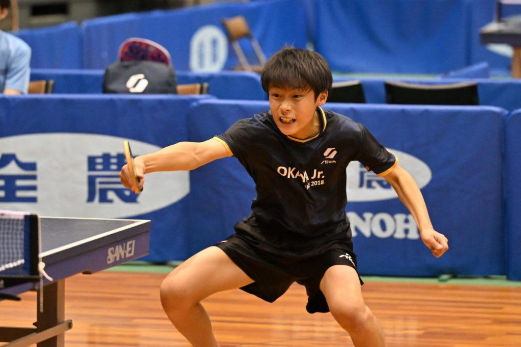 重田柊介 インタビュー, 今日の試合で辛かったところは, 決勝は相当疲れてるような感じに見えたが, 自分のプレーとしては今日良かったところは, 大会前は優勝を目標にしていたのか, 将来的に何か大きい夢みたいなのはありますか？, 試合が終わってお父さんが泣いていたが, 目標としている選手は, 優勝：重田柊介（岡谷ジュニア/長野）, 準優勝：仲本楓翔（関西卓球アカデミー/大阪）, 3位：芝原圭吾（crossA-A/福岡）, 3位：野々山瑛二郎（La.VIES/千葉）, ベスト8：小林俊晴（21クラブ/三重）, ベスト8：三宅直斗（ばらの町卓球場/広島）, ベスト8：柴田優星（STライトニング/富山）, ベスト8：鬼頭勇希（卓伸クラブ/愛知）