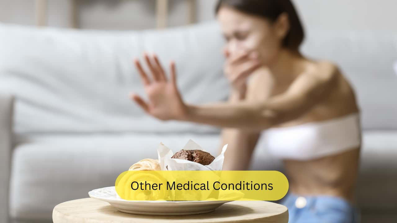 Other Medical Conditions States with hypogonadism can also cause osteoporosis, namely Turner’s syndrome, Klinefelter’s syndrome, and premature or primary ovarian failure. Anorexia nervosa, an eating disorder that causes affected individuals to obsess over their weight and their diet leading to bouts of vomiting, can also cause osteoporosis. (Image: Canva)