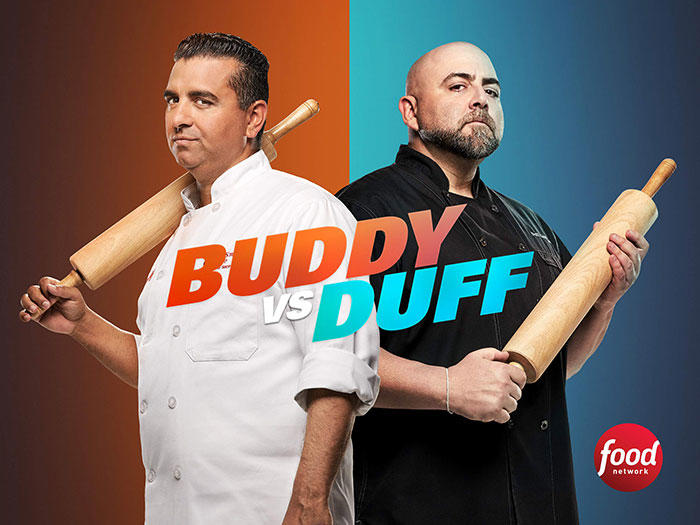 #41 Buddy vs. Duff #1 The Great British Bake Off, #3 Top Chef, #5 Cutthroat Kitchen, #7 Chopped Champions, #9 Hell's Kitchen, #11 The Great Food Truck Race, #13 Worst Cooks In America, #15 Masterchef Junior, #17 Food Network Challenge, #19 The Taste, #21 Throwdown! With Bobby Flay, #23 Next Great Baker, #25 Chopped Junior, #27 Sugar Rush, #29 Cake Wars, #31 Holiday Baking Championship, #33 The Great American Baking Show, #35 Sweet Genius, #37 Halloween Baking Championship, #39 Cooks vs. Cons, #41 Buddy vs. Duff, #43 Chopped Canada, #45 Nailed It! Germany, #47 Rachael vs. Guy: Celebrity Cook-Off, #49 Top Chef Family Style, #51 Salt, Fat, Acid, Heat, #53 Ugly Delicious, #55 Top Chef Canada, #57 Nailed It México, #59 Christmas Cookie Challenge, #61 Holiday Wars, #63 Ready.. Set... Cook!, #65 Chef Academy, #67 Family Food Fight, #69 Waffles + Mochi, #71 Million Pound Menu, #73 The Chefs Line, #75 Be Our Chef