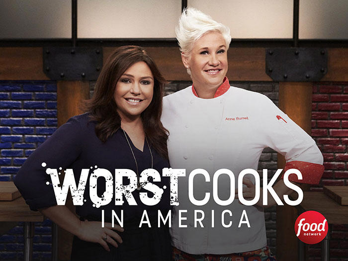 #13 Worst Cooks In America #1 The Great British Bake Off, #3 Top Chef, #5 Cutthroat Kitchen, #7 Chopped Champions, #9 Hell's Kitchen, #11 The Great Food Truck Race, #13 Worst Cooks In America, #15 Masterchef Junior, #17 Food Network Challenge, #19 The Taste, #21 Throwdown! With Bobby Flay, #23 Next Great Baker, #25 Chopped Junior, #27 Sugar Rush, #29 Cake Wars, #31 Holiday Baking Championship, #33 The Great American Baking Show, #35 Sweet Genius, #37 Halloween Baking Championship, #39 Cooks vs. Cons, #41 Buddy vs. Duff, #43 Chopped Canada, #45 Nailed It! Germany, #47 Rachael vs. Guy: Celebrity Cook-Off, #49 Top Chef Family Style, #51 Salt, Fat, Acid, Heat, #53 Ugly Delicious, #55 Top Chef Canada, #57 Nailed It México, #59 Christmas Cookie Challenge, #61 Holiday Wars, #63 Ready.. Set... Cook!, #65 Chef Academy, #67 Family Food Fight, #69 Waffles + Mochi, #71 Million Pound Menu, #73 The Chefs Line, #75 Be Our Chef