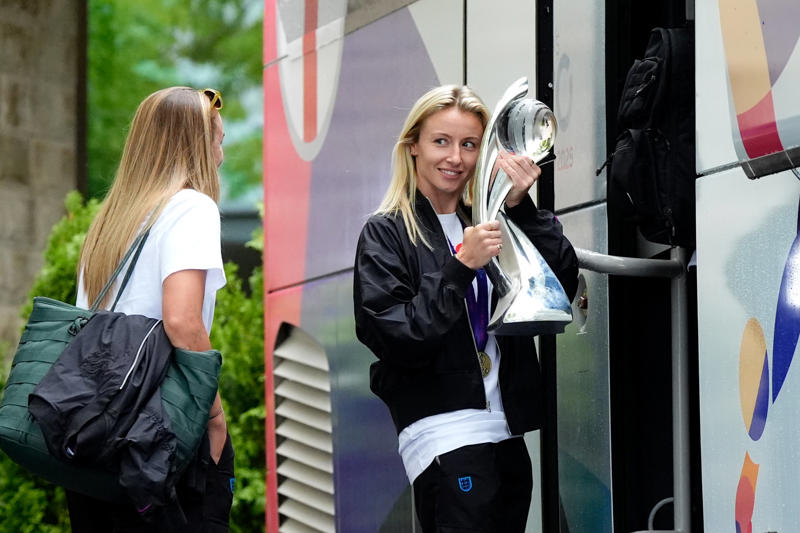 England win the Euros: Latest news and reaction , One final cheer at Downing Street, The Lionesses re-emerge from Number 10, Angela Rayner meets to Lionesses, Downing Street welcomes the Euro 2025 champions, Lionesses' Downing Street delay explained, The Lionesses arrive at Downing Street, Michelle Agyemang named Young Player of the Tournament, Attending the homecoming parade, England trophy parade: Route, map and schedule for Euro 2025 victory celebrations, England trophy parade: Route, map and schedule for Euro 2025 victory celebrations, Inside England’s Euro 2025 party - including celebrations with ‘coffee dog’ Reggie, Aitana Bonmati rues missed penalty, The truth behind Chloe Kelly’s unwavering confidence, England return to heroes' welcome, Four Lionesses named in Team of the Tournament, Lionesses late for Downing Street, The numbers behind Lionesses Euro 2025 success, 11 , 4 , 4 , 110km/h, The numbers behind Lionesses Euro 2025 success, 3 , 665 , 10, Lionesses arrive at Southend Airport!, Lionesses arrive at Southend Airport!, Lionesses arrive at Southend Airport!, The numbers behind Lionesses Euro 2025 success, Lionesses set to arrive at Southend Airport, Lionesses set to arrive at Southend Airport, Lionesses set to arrive at Southend Airport, Are England’s players paid per match?, Player bonuses, Lionesses set to arrive at Southend Airport, Wiegman hopes win will 'push women's game even more', Lionesses set to arrive at Southend Airport, No thoughts of revenge from England, Lionesses set to arrive at Southend Airport, Lucy Bronze reveals she played entire Euro 2025 with fractured tibia, Two shootout victories, Spot kick heroines, Lionesses led for just five minutes in knockout rounds, England fans erupt as Lionesses secure Euro 2025 win, Comeback Queens, Goalscoring records, 'We worked so hard, there's no better feeling', More Lionesses records, England fans wait outside Southend Airport as Lionesses return, Hampton's heroics, Lionesses use 'their voice for change', Euro-winning head coaches:, Sarina Wiegman's records, Lionesses heading home, Are England’s players paid per match?, How much do England women’s players get paid?, Euro 2025 prize money, 'Representing England is never a given', Aitana Bonmati rues missed penalty, The sweary gift Sarina Wiegman used to inspire Lionesses before Euro 2025 final, Chamberlain on Hampton, FA ready to grow women's football, Bullingham on extending Wiegman's contract, Carter praises fans for support, Jubilant Princess Charlotte celebrates Lionesses Euro 2025 win with her father Prince William, What has the goverment said about the parade?, What has the FA said about the trophy parade?, How can I watch the Lionesses victory parade?, When is the Lionesses trophy parade?, Behind the scenes with the Royals, Toone pays tribute to late father after Euros win, What's next?, 'We didn't do it the easy way', Kelly on her penalty routine, Carney praises Hampton, Michelle Agyemang named Young Player of the Tournament, England celebrate Euro 2025 victory, Inside England’s Euro 2025 party - including celebrations with ‘coffee dog’ Reggie, Chloe Kelly on difficult year before Euro 2025 heroics, 'We're the team that never gives up in this tournament', No extra bank holiday planned to mark Lionesses’ historic Euro 2025 win, Why Sarina Wiegman is the best manager in the world, White 'so proud' of England team, King Charles congratulates England, 'It's staying home' says Williamson, Agyemang 'can't complain' after exceptional Euros, Sarina Wiegman's initial reaction, 'Another bit of legacy for the Lionesses', More from Steph Houghton