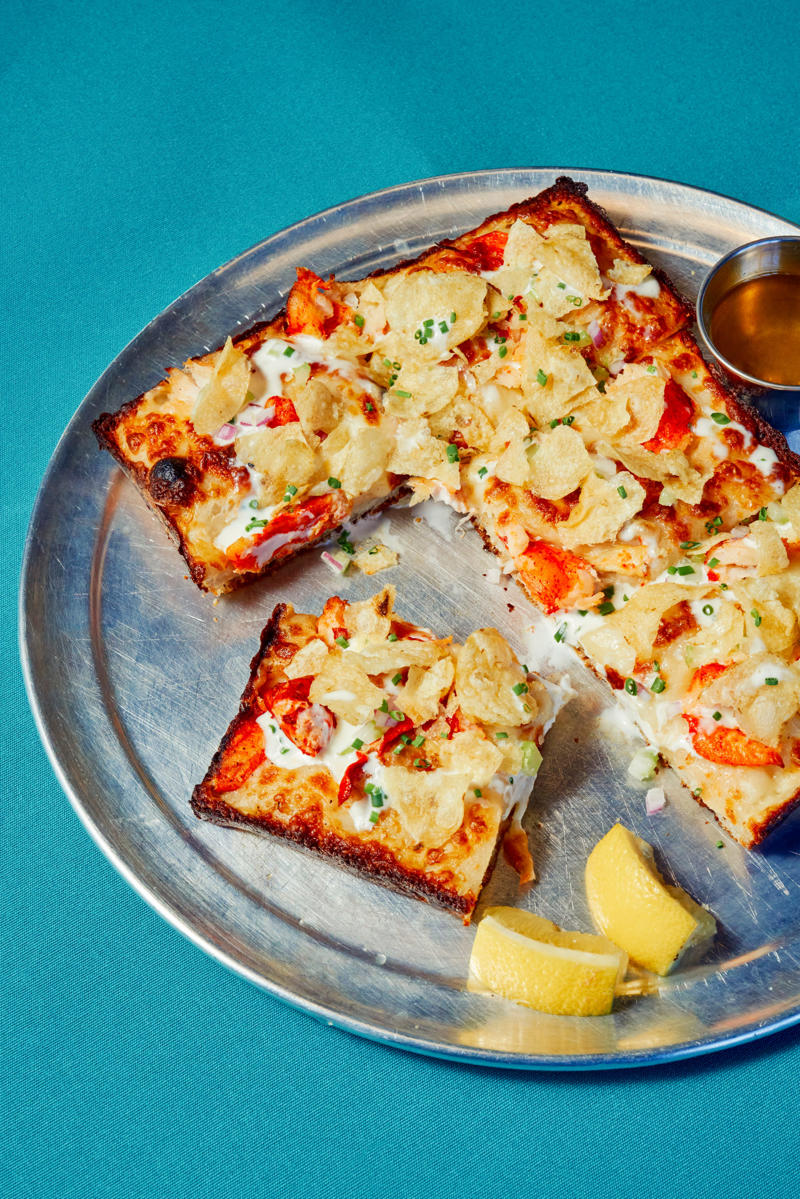 The Anatomy of a Detroit-Style Pizza, Cloverleaf Bar & Restaurant, Grandma Bob’s, Loui’s Pizza, Niki’s Pizza, Michigan & Trumbull Pizza, Sicily’s Pizzeria & Subs, Village Pizza