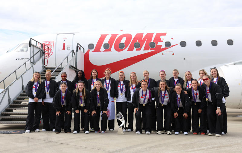 England win the Euros: Latest news and reaction , One final cheer at Downing Street, The Lionesses re-emerge from Number 10, Angela Rayner meets to Lionesses, Downing Street welcomes the Euro 2025 champions, Lionesses' Downing Street delay explained, The Lionesses arrive at Downing Street, Michelle Agyemang named Young Player of the Tournament, Attending the homecoming parade, England trophy parade: Route, map and schedule for Euro 2025 victory celebrations, England trophy parade: Route, map and schedule for Euro 2025 victory celebrations, Inside England’s Euro 2025 party - including celebrations with ‘coffee dog’ Reggie, Aitana Bonmati rues missed penalty, The truth behind Chloe Kelly’s unwavering confidence, England return to heroes' welcome, Four Lionesses named in Team of the Tournament, Lionesses late for Downing Street, The numbers behind Lionesses Euro 2025 success, 11 , 4 , 4 , 110km/h, The numbers behind Lionesses Euro 2025 success, 3 , 665 , 10, Lionesses arrive at Southend Airport!, Lionesses arrive at Southend Airport!, Lionesses arrive at Southend Airport!, The numbers behind Lionesses Euro 2025 success, Lionesses set to arrive at Southend Airport, Lionesses set to arrive at Southend Airport, Lionesses set to arrive at Southend Airport, Are England’s players paid per match?, Player bonuses, Lionesses set to arrive at Southend Airport, Wiegman hopes win will 'push women's game even more', Lionesses set to arrive at Southend Airport, No thoughts of revenge from England, Lionesses set to arrive at Southend Airport, Lucy Bronze reveals she played entire Euro 2025 with fractured tibia, Two shootout victories, Spot kick heroines, Lionesses led for just five minutes in knockout rounds, England fans erupt as Lionesses secure Euro 2025 win, Comeback Queens, Goalscoring records, 'We worked so hard, there's no better feeling', More Lionesses records, England fans wait outside Southend Airport as Lionesses return, Hampton's heroics, Lionesses use 'their voice for change', Euro-winning head coaches:, Sarina Wiegman's records, Lionesses heading home, Are England’s players paid per match?, How much do England women’s players get paid?, Euro 2025 prize money, 'Representing England is never a given', Aitana Bonmati rues missed penalty, The sweary gift Sarina Wiegman used to inspire Lionesses before Euro 2025 final, Chamberlain on Hampton, FA ready to grow women's football, Bullingham on extending Wiegman's contract, Carter praises fans for support, Jubilant Princess Charlotte celebrates Lionesses Euro 2025 win with her father Prince William, What has the goverment said about the parade?, What has the FA said about the trophy parade?, How can I watch the Lionesses victory parade?, When is the Lionesses trophy parade?, Behind the scenes with the Royals, Toone pays tribute to late father after Euros win, What's next?, 'We didn't do it the easy way', Kelly on her penalty routine, Carney praises Hampton, Michelle Agyemang named Young Player of the Tournament, England celebrate Euro 2025 victory, Inside England’s Euro 2025 party - including celebrations with ‘coffee dog’ Reggie, Chloe Kelly on difficult year before Euro 2025 heroics, 'We're the team that never gives up in this tournament', No extra bank holiday planned to mark Lionesses’ historic Euro 2025 win, Why Sarina Wiegman is the best manager in the world, White 'so proud' of England team, King Charles congratulates England, 'It's staying home' says Williamson, Agyemang 'can't complain' after exceptional Euros, Sarina Wiegman's initial reaction, 'Another bit of legacy for the Lionesses', More from Steph Houghton