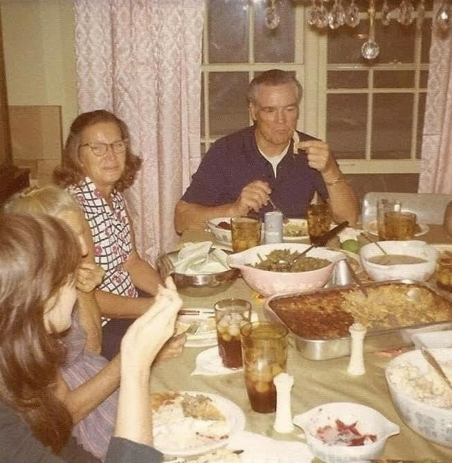 Dad Wasn't Talking, He Was Eating The Thanksgiving That Started at 6AM, When Dinner Was an Event, Not Just a Meal, Queen of the Kitchen: Grandma, Dad Wasn't Talking, He Was Eating, Men Sat. Women Ran the Show., Grandpa Fed Grandma and We All Looked Away, Thanksgiving: AKA The Super Bowl of Eating, Dinner Was Ready. You Came Running., Cowboys at the Kids’ Table, No Talking. Just Chewing., Men Set the Table... Once, The Rolls Were Sacred. Don’t Touch Until Grace., Little Miss No-Fork Energy, When She Brought ‘The Boyfriend’, Holiday Dinners Hit Different, Everyone Was There (Even That One Cousin), The Angry Teen at the Kids’ Table, Why Is There a Creepy Doll at the Table?, Oh No, He Brought the Guitar Again, The Table Where Everything Happened, Hot Meal. Hotter Drama., Not Quite Kids, Not Quite Teens, Dad and the Wine Bottle: A Love Story, Baby’s First Fork