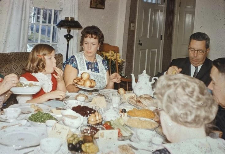 Little Miss No-Fork Energy The Thanksgiving That Started at 6AM, When Dinner Was an Event, Not Just a Meal, Queen of the Kitchen: Grandma, Dad Wasn't Talking, He Was Eating, Men Sat. Women Ran the Show., Grandpa Fed Grandma and We All Looked Away, Thanksgiving: AKA The Super Bowl of Eating, Dinner Was Ready. You Came Running., Cowboys at the Kids’ Table, No Talking. Just Chewing., Men Set the Table... Once, The Rolls Were Sacred. Don’t Touch Until Grace., Little Miss No-Fork Energy, When She Brought ‘The Boyfriend’, Holiday Dinners Hit Different, Everyone Was There (Even That One Cousin), The Angry Teen at the Kids’ Table, Why Is There a Creepy Doll at the Table?, Oh No, He Brought the Guitar Again, The Table Where Everything Happened, Hot Meal. Hotter Drama., Not Quite Kids, Not Quite Teens, Dad and the Wine Bottle: A Love Story, Baby’s First Fork