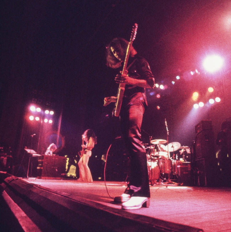 30. Nutbush City Limits – Ike & Tina Turner (1973), 29. Human Fly – The Cramps (1983), 28. Get Up (I Feel Like Being a) Sex Machine – James Brown (1970), 27. Ace of Spades – Motorhead (1980), 26. Damaged Goods – Gang of Four (1979), 25. Where Is My Mind? – Pixies (1988), 24. My My, Hey Hey (Out of the Blue) / Hey Hey, My My (Into the Black) – Neil Young (1979/1991), 23. He’s the Greatest Dancer – Sister Sledge (1979), 22. Mannish Boy – Muddy Waters (1955), 21. Back in Black – AC/DC (1980), 20. Seven Nation Army – White Stripes (2003), 19. 20th Century Boy – T. Rex (1973), 18. Mr Brightside – The Killers (2003), 17. I Wanna Be Your Dog – The Stooges (1969), 16. Stayin’ Alive – Bee Gees (1977), 15. My Sweet Lord – George Harrison (1970), 14. More Than a Feeling – Boston (1976), 13. Blitzkrieg Bop – The Ramones (1976), 12. Purple Haze – Jimi Hendrix (1967), 11. How Soon Is Now – The Smiths (1984), 10. Ziggy Stardust – David Bowie (1972), 9. Smoke on the Water – Deep Purple (1972), 8. You Really Got Me – The Kinks (1964), 7. (Don’t Fear) The Reaper – Blue Öyster Cult (1976), 6. Bohemian Rhapsody – Queen (1975), 5. Smells Like Teen Spirit – Nirvana (1991), 4. Layla – Derek and the Dominos (1970), 3. Paranoid – Black Sabbath (1970), 2. Whole Lotta Love – Led Zeppelin (1969), 1. (I Can’t Get No) Satisfaction – Rolling Stones (1965)