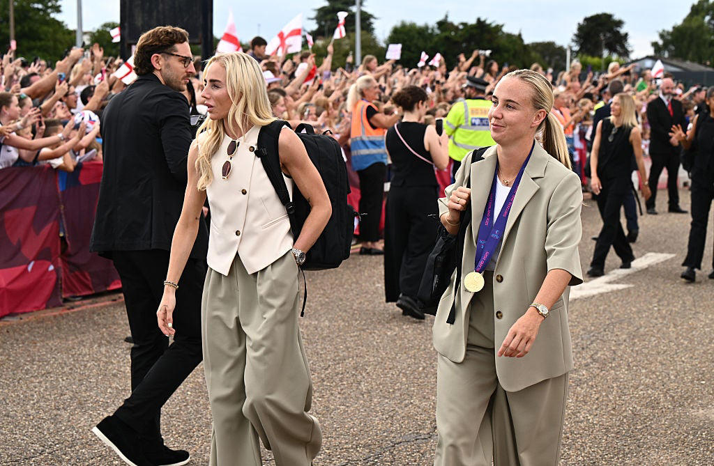 England win the Euros: Latest news and reaction , One final cheer at Downing Street, The Lionesses re-emerge from Number 10, Angela Rayner meets to Lionesses, Downing Street welcomes the Euro 2025 champions, Lionesses' Downing Street delay explained, The Lionesses arrive at Downing Street, Michelle Agyemang named Young Player of the Tournament, Attending the homecoming parade, England trophy parade: Route, map and schedule for Euro 2025 victory celebrations, England trophy parade: Route, map and schedule for Euro 2025 victory celebrations, Inside England’s Euro 2025 party - including celebrations with ‘coffee dog’ Reggie, Aitana Bonmati rues missed penalty, The truth behind Chloe Kelly’s unwavering confidence, England return to heroes' welcome, Four Lionesses named in Team of the Tournament, Lionesses late for Downing Street, The numbers behind Lionesses Euro 2025 success, 11 , 4 , 4 , 110km/h, The numbers behind Lionesses Euro 2025 success, 3 , 665 , 10, Lionesses arrive at Southend Airport!, Lionesses arrive at Southend Airport!, Lionesses arrive at Southend Airport!, The numbers behind Lionesses Euro 2025 success, Lionesses set to arrive at Southend Airport, Lionesses set to arrive at Southend Airport, Lionesses set to arrive at Southend Airport, Are England’s players paid per match?, Player bonuses, Lionesses set to arrive at Southend Airport, Wiegman hopes win will 'push women's game even more', Lionesses set to arrive at Southend Airport, No thoughts of revenge from England, Lionesses set to arrive at Southend Airport, Lucy Bronze reveals she played entire Euro 2025 with fractured tibia, Two shootout victories, Spot kick heroines, Lionesses led for just five minutes in knockout rounds, England fans erupt as Lionesses secure Euro 2025 win, Comeback Queens, Goalscoring records, 'We worked so hard, there's no better feeling', More Lionesses records, England fans wait outside Southend Airport as Lionesses return, Hampton's heroics, Lionesses use 'their voice for change', Euro-winning head coaches:, Sarina Wiegman's records, Lionesses heading home, Are England’s players paid per match?, How much do England women’s players get paid?, Euro 2025 prize money, 'Representing England is never a given', Aitana Bonmati rues missed penalty, The sweary gift Sarina Wiegman used to inspire Lionesses before Euro 2025 final, Chamberlain on Hampton, FA ready to grow women's football, Bullingham on extending Wiegman's contract, Carter praises fans for support, Jubilant Princess Charlotte celebrates Lionesses Euro 2025 win with her father Prince William, What has the goverment said about the parade?, What has the FA said about the trophy parade?, How can I watch the Lionesses victory parade?, When is the Lionesses trophy parade?, Behind the scenes with the Royals, Toone pays tribute to late father after Euros win, What's next?, 'We didn't do it the easy way', Kelly on her penalty routine, Carney praises Hampton, Michelle Agyemang named Young Player of the Tournament, England celebrate Euro 2025 victory, Inside England’s Euro 2025 party - including celebrations with ‘coffee dog’ Reggie, Chloe Kelly on difficult year before Euro 2025 heroics, 'We're the team that never gives up in this tournament', No extra bank holiday planned to mark Lionesses’ historic Euro 2025 win, Why Sarina Wiegman is the best manager in the world, White 'so proud' of England team, King Charles congratulates England, 'It's staying home' says Williamson, Agyemang 'can't complain' after exceptional Euros, Sarina Wiegman's initial reaction, 'Another bit of legacy for the Lionesses', More from Steph Houghton
