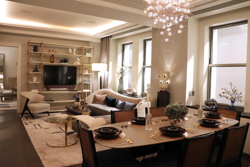 First, I toured a sample condominium residence, where prices range from $1.875 million for a studio to $18.75 million for a four-bedroom apartment.
