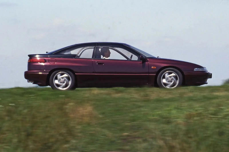 Subaru SVX The ‘90s saw a sea-change in cars., Mercedes-Benz 500E, Mitsubishi Eclipse GSX, Porsche 968, Nissan Sunny GTI-R, Dodge Neon R/T, Volvo 850R, Volkswagen Corrado, Vauxhall Corsa B GSI, Nissan 100NX, Lincoln Mark VIII, Ford/Mercury Cougar, Suzuki X-90, Mitsubishi Galant VR-4, Lotus Elan M100, Honda Del Sol, Citroen AX GTI, Mercury Capri, Mazda MX-3, Mitsubishi 3000GT, Alfa Romeo 164, Mitsouka Viewt, Toyota Celica, Mercedes C36 AMG, Subaru SVX, Lexus SC, Isuzu VehiCROSS, Aston Martin Vantage V550, Maserati Shamal, Ferrari 456, MTX Tatra V8, Vector W8, Honda Accord Type-R, Proton Satria GTi, Nissan R390 GT1, Rover Metro, GMC Typhoon, De Tomaso Guara, Renault Sport Spider