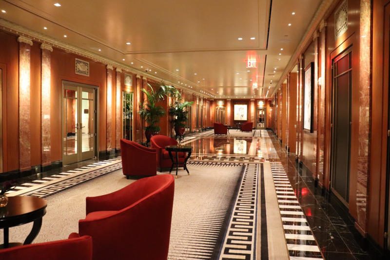 I got my first look at the new Waldorf Astoria hotel as we entered an elegant hallway leading to the lobby.