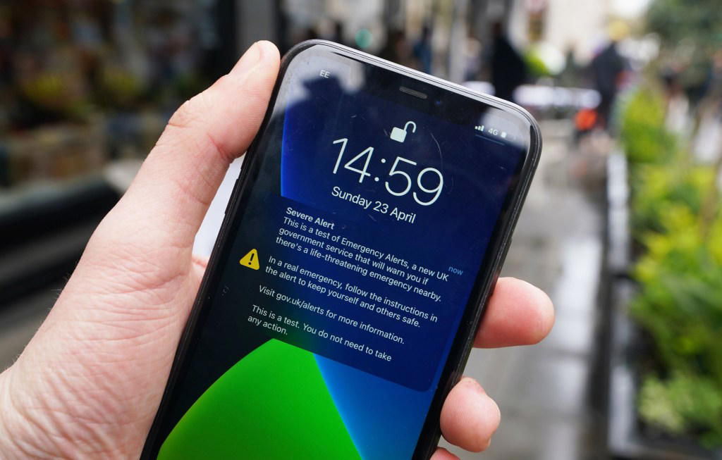 A 100-word emergency alert system message will be sent to millions of phones