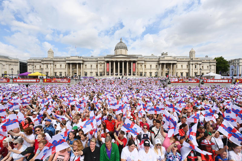 England trophy parade live, Lionesses say 65,000 people attend victory parade celebrations, Princess Beatrice and children join crowds for Lionesses’ football victory parade, England's celebrations go bigger and better, How did the Lionesses celebrate on Monday?, In pictures: Tens of thousands line The Mall, Lionesses leave the stage, In pictures: Lionesses celebrate historic win, Princess Beatrice and family pictured in the crowds, Sweet Caroline blasts along The Mall, England lifts Euros trophy, Chloe Kelly jokes 'What pressure?' as she thanks the crowds, Pictured: Lionesses reach Buckingham Palace, Sarina Wiegman surprised onstage by Burna Boy, Emotional Leah Williamson 'holding back tears' as she thanks crowds, In pictures: Lionesses greet jubilant crowds in victory parade, 'Sweet Caroline' blasts to the crowds, Victory parade reaches Buckingham Palace, 'I've never seen anything like it'; Alessia Russo celebrates along The Mall, In pictures: Fans cheer for the Lionesses, Captain Leah Williamson seen lifting trophy to cheers of the crowd, First pics of the Lionesses celebrating alongside thousands of England fans, The Lionesses arrive to kick off procession, Live: Watch Lionesses victory parade in central London, Supporters travel from across the UK to cheer on Lionesses, Minutes to go, Thousands of fans make their way to The Mall, Fans out in force, Live: Lionesses victory parade aerial footage as thousands celebrate England Euro 2025 victory, 'The standard of football is second to none', Fans 'very proud' of Lionesses, The truth behind Chloe Kelly’s unwavering confidence, 'Hopefully this will encourage more people to support women's football', England flags flying, One hour to go, The Mall is filling up, A look back at 2022, 'I was jumping in the air on Sunday', 'This team shows what it's like to be English', 'Amazing to see the progress from the last Euros', How can I watch the Lionesses victory parade?, A look back at 2022, Today's parade route, Weather no match for England fans, Preparations underway, Excitement building in London, Lionesses use 'their voice for change', London ready for England parade after Euro 2025 glory, Why Sarina Wiegman is the best manager in the world, The sweary gift Sarina Wiegman used to inspire Lionesses before Euro 2025 final, Keir Starmer calls to congratulate Lionesses, Wiegman hopes win will 'push women's game even more', Lionesses attend Downing Street reception to celebrate success, What has the goverment said about the parade?, What has the FA said about the trophy parade?, How to watch the ceremony on TV or online, Attending the homecoming parade, England trophy parade: Route, map and schedule for Euro 2025 victory celebrations, England trophy parade: Route, map and schedule for Euro 2025 victory celebrations