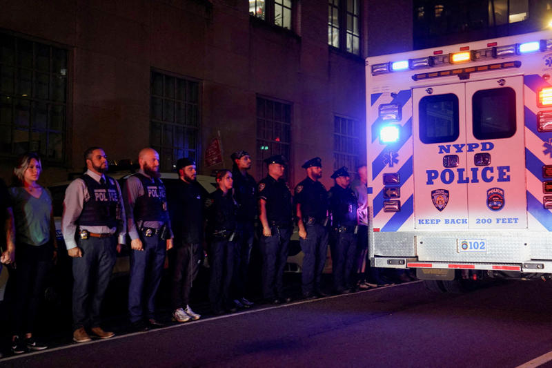 Key points , Shooting was New York's deadliest in 25 years, NFL community begins reacting to shooting at the league’s office, What weapon did the shooter use?, Security guard 'assassinated' before he could disable elevators, Manhattan DA pays tribute to slain officer, Gunman worked at Las Vegas casino, New York sending two teams to Las Vegas as part of investigation, Fourth victim named, Law firm confirms all employees safe, Third victim identified, report says, Shooting occurred in heart of Manhattan's financial sector, Security arrangements under scrutiny following shooting at high-rise office tower, Photos show desperate attempt to barricade offices in midst of shooting, Democrat calls for 'end to the easy access to weapons of war', New York governor calls for national assault weapon ban, New York Gov. Kathy Hochul orders flags be lowered to half-staff, JD Vance shares President Trump's post about shooting, Married mom who worked at Blackstone confirmed as victim, Blackstone shutters Manhattan offices, Accounting firm KPMG tells staff to work from home following shooting, Adams confirms six people shot, including gunman, Blackstone identifies employee killed in Monday's massacre, Mamdani en route to Manhattan from Uganda: report, Gunman’s high school football teammate says he was the ‘biggest goofball’, Eric Adams orders flags on city buildings to be lowered to half-staff, Shane Tamura drove 2,500 miles across country before the attack, police say, In pictures: Police identify Shane Tamura as Manhattan mass shooter, FBI pledges ‘full force’ response in Manhattan shooting investigation, NFL says employee injured in attack, Hochul and Adams among New York officials remembering slain NYPD officer, Tamura had 'documented mental health history', Shane Tamura was 'elusive' on high school football field, Blackstone executive among four dead: report, Who is Didarul Islam? The NYPD officer killed in Midtown Manhattan shooting, Shane Tamura: Who is the New York shooting suspect?, Watch: Police descend on Midtown Manhattan skyscraper after gunshots ring out, Here's what to know about the shooting