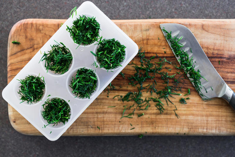 Air-dry, Freeze, Put herbs in ice cube trays, Take cuttings, Harvest seeds, Preserve in oil, Make herb butter, Create a spice mix, Make your own sauce