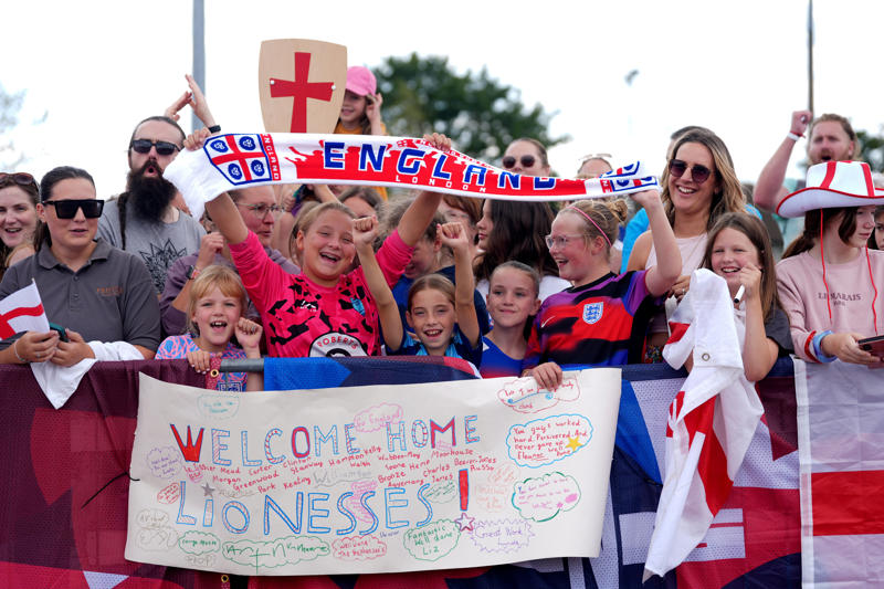 England trophy parade live, Lionesses say 65,000 people attend victory parade celebrations, Princess Beatrice and children join crowds for Lionesses’ football victory parade, England's celebrations go bigger and better, How did the Lionesses celebrate on Monday?, In pictures: Tens of thousands line The Mall, Lionesses leave the stage, In pictures: Lionesses celebrate historic win, Princess Beatrice and family pictured in the crowds, Sweet Caroline blasts along The Mall, England lifts Euros trophy, Chloe Kelly jokes 'What pressure?' as she thanks the crowds, Pictured: Lionesses reach Buckingham Palace, Sarina Wiegman surprised onstage by Burna Boy, Emotional Leah Williamson 'holding back tears' as she thanks crowds, In pictures: Lionesses greet jubilant crowds in victory parade, 'Sweet Caroline' blasts to the crowds, Victory parade reaches Buckingham Palace, 'I've never seen anything like it'; Alessia Russo celebrates along The Mall, In pictures: Fans cheer for the Lionesses, Captain Leah Williamson seen lifting trophy to cheers of the crowd, First pics of the Lionesses celebrating alongside thousands of England fans, The Lionesses arrive to kick off procession, Live: Watch Lionesses victory parade in central London, Supporters travel from across the UK to cheer on Lionesses, Minutes to go, Thousands of fans make their way to The Mall, Fans out in force, Live: Lionesses victory parade aerial footage as thousands celebrate England Euro 2025 victory, 'The standard of football is second to none', Fans 'very proud' of Lionesses, The truth behind Chloe Kelly’s unwavering confidence, 'Hopefully this will encourage more people to support women's football', England flags flying, One hour to go, The Mall is filling up, A look back at 2022, 'I was jumping in the air on Sunday', 'This team shows what it's like to be English', 'Amazing to see the progress from the last Euros', How can I watch the Lionesses victory parade?, A look back at 2022, Today's parade route, Weather no match for England fans, Preparations underway, Excitement building in London, Lionesses use 'their voice for change', London ready for England parade after Euro 2025 glory, Why Sarina Wiegman is the best manager in the world, The sweary gift Sarina Wiegman used to inspire Lionesses before Euro 2025 final, Keir Starmer calls to congratulate Lionesses, Wiegman hopes win will 'push women's game even more', Lionesses attend Downing Street reception to celebrate success, What has the goverment said about the parade?, What has the FA said about the trophy parade?, How to watch the ceremony on TV or online, Attending the homecoming parade, England trophy parade: Route, map and schedule for Euro 2025 victory celebrations, England trophy parade: Route, map and schedule for Euro 2025 victory celebrations