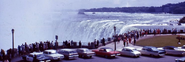 #10: Niagara Falls Vacations #1: Road Trips on Route 66, #3: Visiting Disneyland (Opened in 1955), #4: Beach Vacations in the Catskills or Jersey Shore, #6: Driving to Mount Rushmore, #7: Cross-Country Train Trips, #9: Touring Washington D.C., #10: Niagara Falls Vacations, #12: Vacationing in the Ozarks, #13: California Coast Road Trips, #15: Smoky Mountains Retreats, #16: Mackinac Island Getaways, #18: Motel Hopping on the Open Road, #19: Visiting the World’s Fair (New York 1964–65), #21: Cape Cod Summers, #22: Santa Cruz or Coney Island Boardwalks, #24: Southern California Theme Parks, #25: Visiting Relatives in the South or Midwest, #27: Rocky Mountain National Park, #28: Amish Country in Pennsylvania, #30: Aloha Adventures to Hawaii (Post-1959)