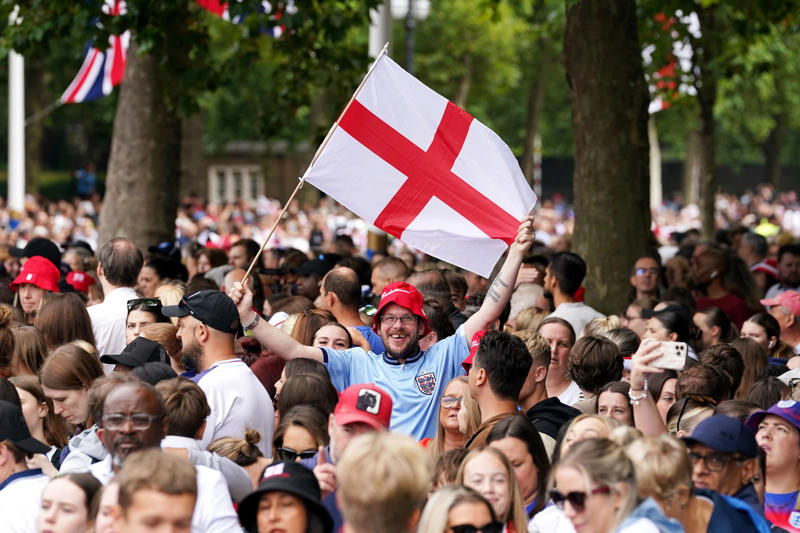England trophy parade live, Lionesses say 65,000 people attend victory parade celebrations, Princess Beatrice and children join crowds for Lionesses’ football victory parade, England's celebrations go bigger and better, How did the Lionesses celebrate on Monday?, In pictures: Tens of thousands line The Mall, Lionesses leave the stage, In pictures: Lionesses celebrate historic win, Princess Beatrice and family pictured in the crowds, Sweet Caroline blasts along The Mall, England lifts Euros trophy, Chloe Kelly jokes 'What pressure?' as she thanks the crowds, Pictured: Lionesses reach Buckingham Palace, Sarina Wiegman surprised onstage by Burna Boy, Emotional Leah Williamson 'holding back tears' as she thanks crowds, In pictures: Lionesses greet jubilant crowds in victory parade, 'Sweet Caroline' blasts to the crowds, Victory parade reaches Buckingham Palace, 'I've never seen anything like it'; Alessia Russo celebrates along The Mall, In pictures: Fans cheer for the Lionesses, Captain Leah Williamson seen lifting trophy to cheers of the crowd, First pics of the Lionesses celebrating alongside thousands of England fans, The Lionesses arrive to kick off procession, Live: Watch Lionesses victory parade in central London, Supporters travel from across the UK to cheer on Lionesses, Minutes to go, Thousands of fans make their way to The Mall, Fans out in force, Live: Lionesses victory parade aerial footage as thousands celebrate England Euro 2025 victory, 'The standard of football is second to none', Fans 'very proud' of Lionesses, The truth behind Chloe Kelly’s unwavering confidence, 'Hopefully this will encourage more people to support women's football', England flags flying, One hour to go, The Mall is filling up, A look back at 2022, 'I was jumping in the air on Sunday', 'This team shows what it's like to be English', 'Amazing to see the progress from the last Euros', How can I watch the Lionesses victory parade?, A look back at 2022, Today's parade route, Weather no match for England fans, Preparations underway, Excitement building in London, Lionesses use 'their voice for change', London ready for England parade after Euro 2025 glory, Why Sarina Wiegman is the best manager in the world, The sweary gift Sarina Wiegman used to inspire Lionesses before Euro 2025 final, Keir Starmer calls to congratulate Lionesses, Wiegman hopes win will 'push women's game even more', Lionesses attend Downing Street reception to celebrate success, What has the goverment said about the parade?, What has the FA said about the trophy parade?, How to watch the ceremony on TV or online, Attending the homecoming parade, England trophy parade: Route, map and schedule for Euro 2025 victory celebrations, England trophy parade: Route, map and schedule for Euro 2025 victory celebrations