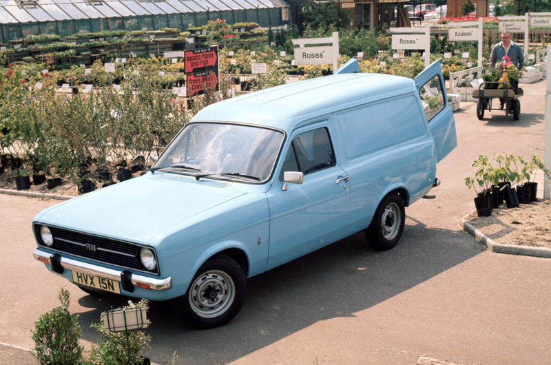 1. Austin ½ Ton, 2. Austin A30, 3. Austin Maestro Van, 4. Austin Seven Type B, 5. Bedford Chevanne, 6. Bedford HA, 7. BMW Isetta 300, 8. Bond Ranger, 9. Chevrolet Corvair 95, 10. Chevrolet El Camino, 11. Citroën 2CV Fourgonnette, 12. Commer Cob, 13. Commer Imp, 14. Dodge Rampage, 15. Fiat Fiorino, 16. Ford Escort, 17. Ford Model Y, 18. Ford Thames 300E, 19. Ford Thames 307E, 20. Holden Coupe Utility, 21. Jowett Bradford, 22. Lancia Ardea, 23. Mini, 24. Morris Minor, 25. Morris Series Z, 26. Peugeot 205, 27. Reliant Regal, 28. Renault 4 Fourgonnette, 29. Subaru BRAT, 30. Triumph Courier, 31. Vauxhall Astravan, 32. Volkswagen Caddy