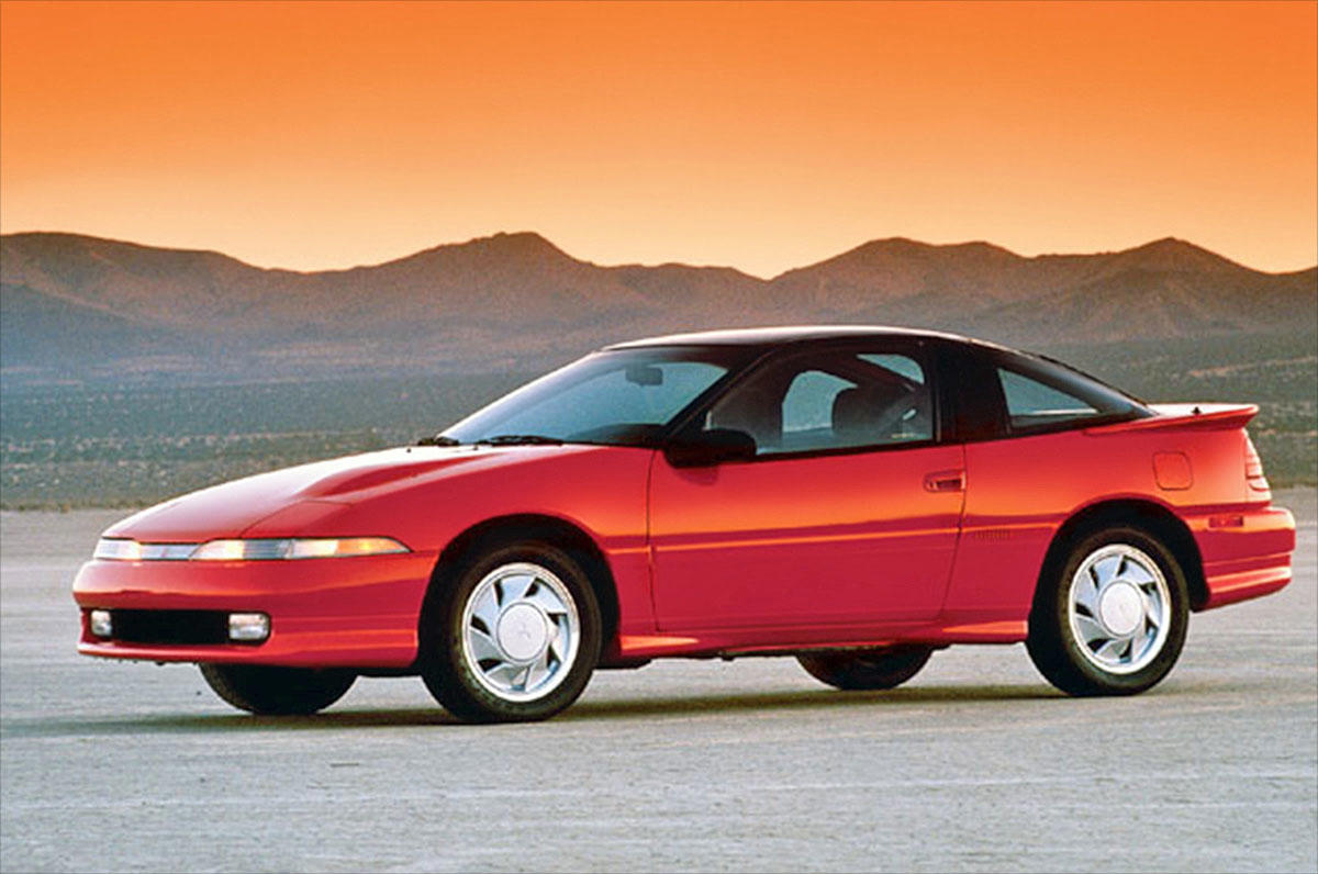 Mitsubishi Eclipse GSX The ‘90s saw a sea-change in cars., Mercedes-Benz 500E, Mitsubishi Eclipse GSX, Porsche 968, Nissan Sunny GTI-R, Dodge Neon R/T, Volvo 850R, Volkswagen Corrado, Vauxhall Corsa B GSI, Nissan 100NX, Lincoln Mark VIII, Ford/Mercury Cougar, Suzuki X-90, Mitsubishi Galant VR-4, Lotus Elan M100, Honda Del Sol, Citroen AX GTI, Mercury Capri, Mazda MX-3, Mitsubishi 3000GT, Alfa Romeo 164, Mitsouka Viewt, Toyota Celica, Mercedes C36 AMG, Subaru SVX, Lexus SC, Isuzu VehiCROSS, Aston Martin Vantage V550, Maserati Shamal, Ferrari 456, MTX Tatra V8, Vector W8, Honda Accord Type-R, Proton Satria GTi, Nissan R390 GT1, Rover Metro, GMC Typhoon, De Tomaso Guara, Renault Sport Spider