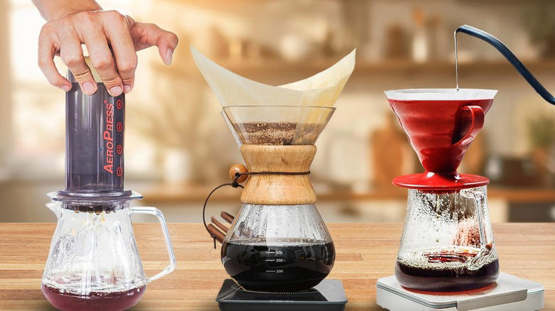 AeroPress, Pour-over, Turkish Coffee, Moka Pot, Percolator, Espresso Machine, French Press, Cold Brew, Coffee Pod Machines