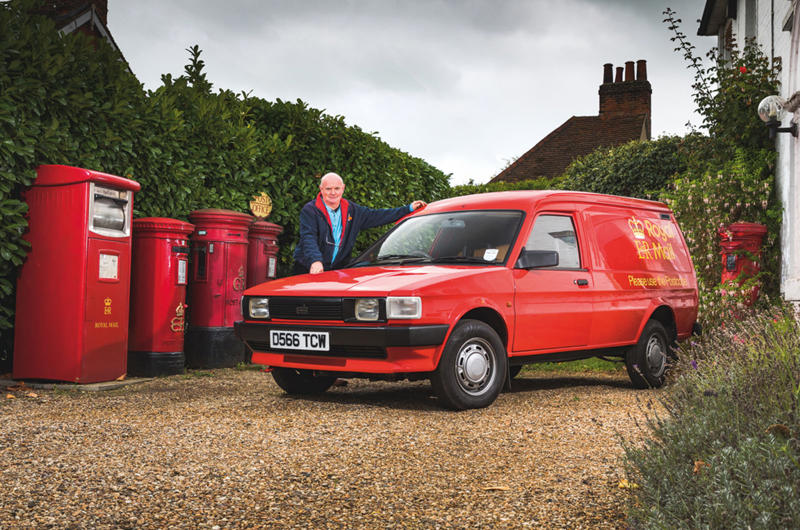 1. Austin ½ Ton, 2. Austin A30, 3. Austin Maestro Van, 4. Austin Seven Type B, 5. Bedford Chevanne, 6. Bedford HA, 7. BMW Isetta 300, 8. Bond Ranger, 9. Chevrolet Corvair 95, 10. Chevrolet El Camino, 11. Citroën 2CV Fourgonnette, 12. Commer Cob, 13. Commer Imp, 14. Dodge Rampage, 15. Fiat Fiorino, 16. Ford Escort, 17. Ford Model Y, 18. Ford Thames 300E, 19. Ford Thames 307E, 20. Holden Coupe Utility, 21. Jowett Bradford, 22. Lancia Ardea, 23. Mini, 24. Morris Minor, 25. Morris Series Z, 26. Peugeot 205, 27. Reliant Regal, 28. Renault 4 Fourgonnette, 29. Subaru BRAT, 30. Triumph Courier, 31. Vauxhall Astravan, 32. Volkswagen Caddy
