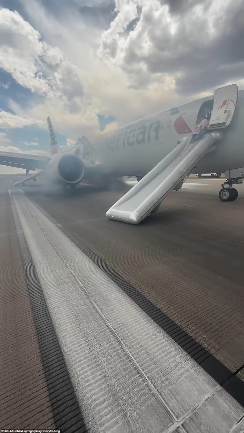 Passengers flee jet after it bursts into flames