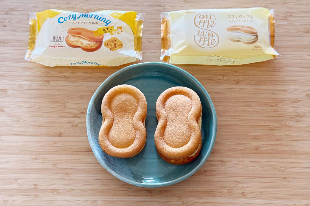 おなじみのケーキ屋さんから朝食系スイーツが登場！, 甘いワッフル生地でお惣菜フィリングをサンドしたスフレワッフルDeli, 甘じょっぱいワッフル！　再び訪れたアハ体験, まさかの皮だけ!? アレンジ自在のスフレワッフル, 朝食パウンドは、プレーン、バナナ、トマトそれぞれに生地の食感の違いが楽しい, 朝食市場への注目と、プラスアルファの戦略, 朝食系スイーツに見る老舗の「攻めの遊び心」